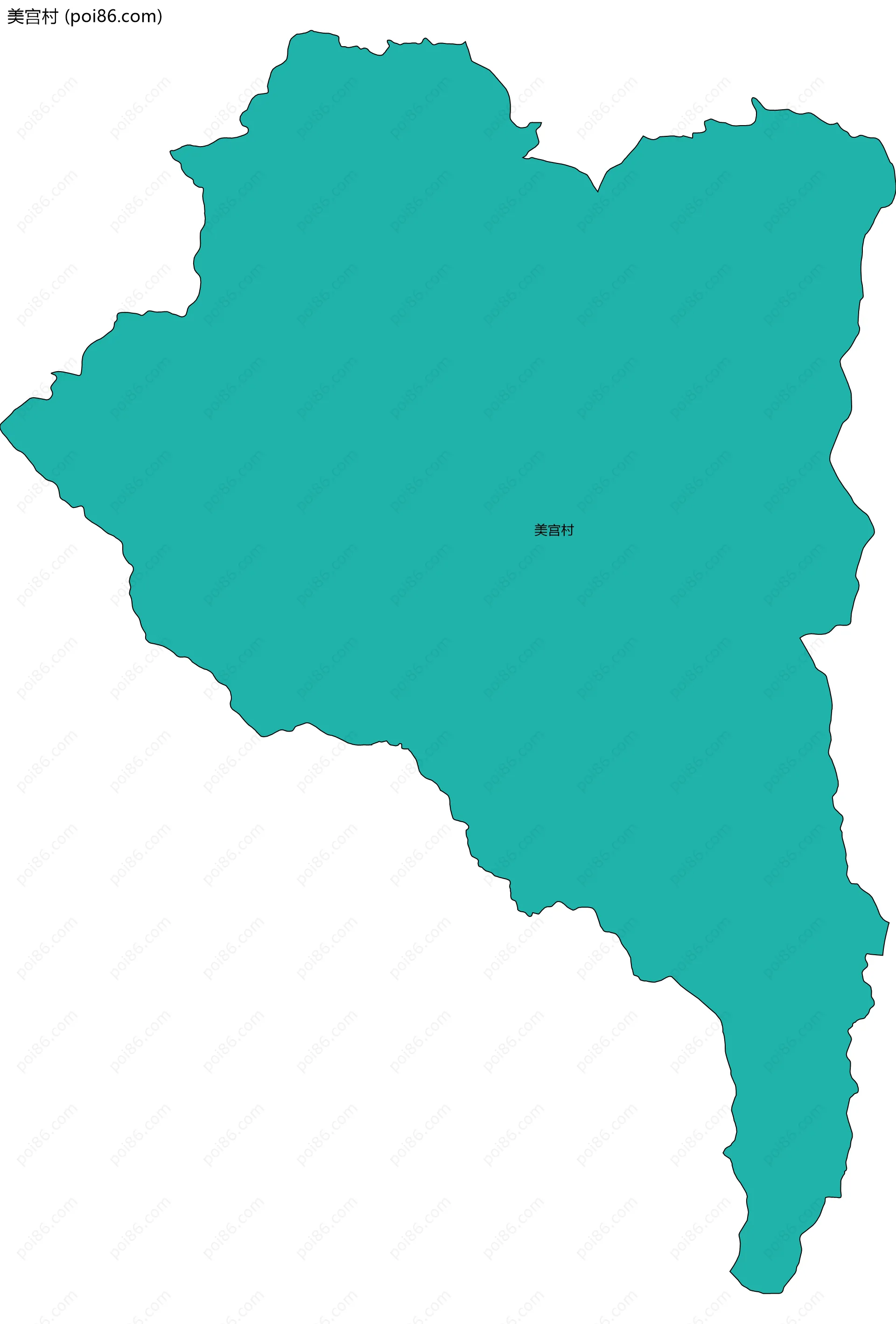 美宫村边界地图