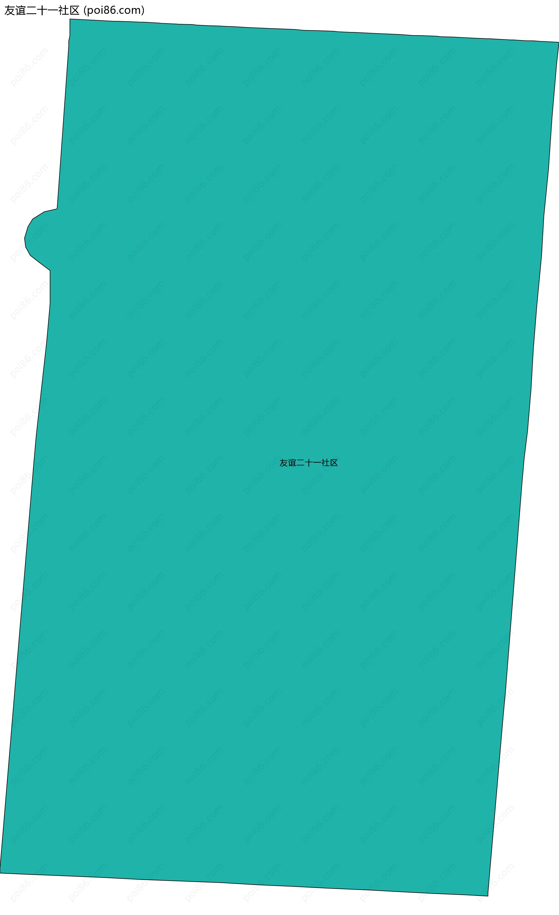 友谊二十一社区边界地图