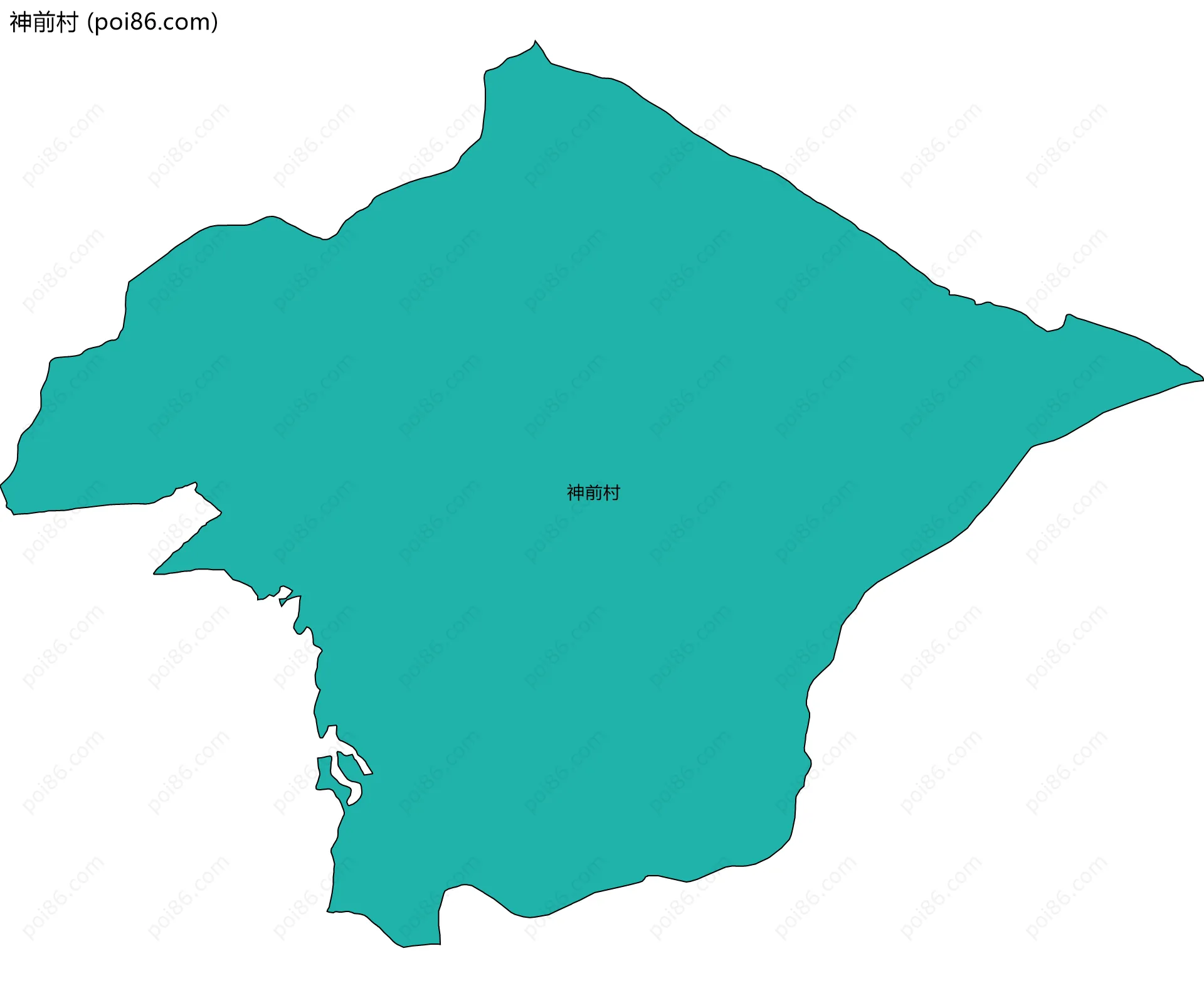 神前村边界地图