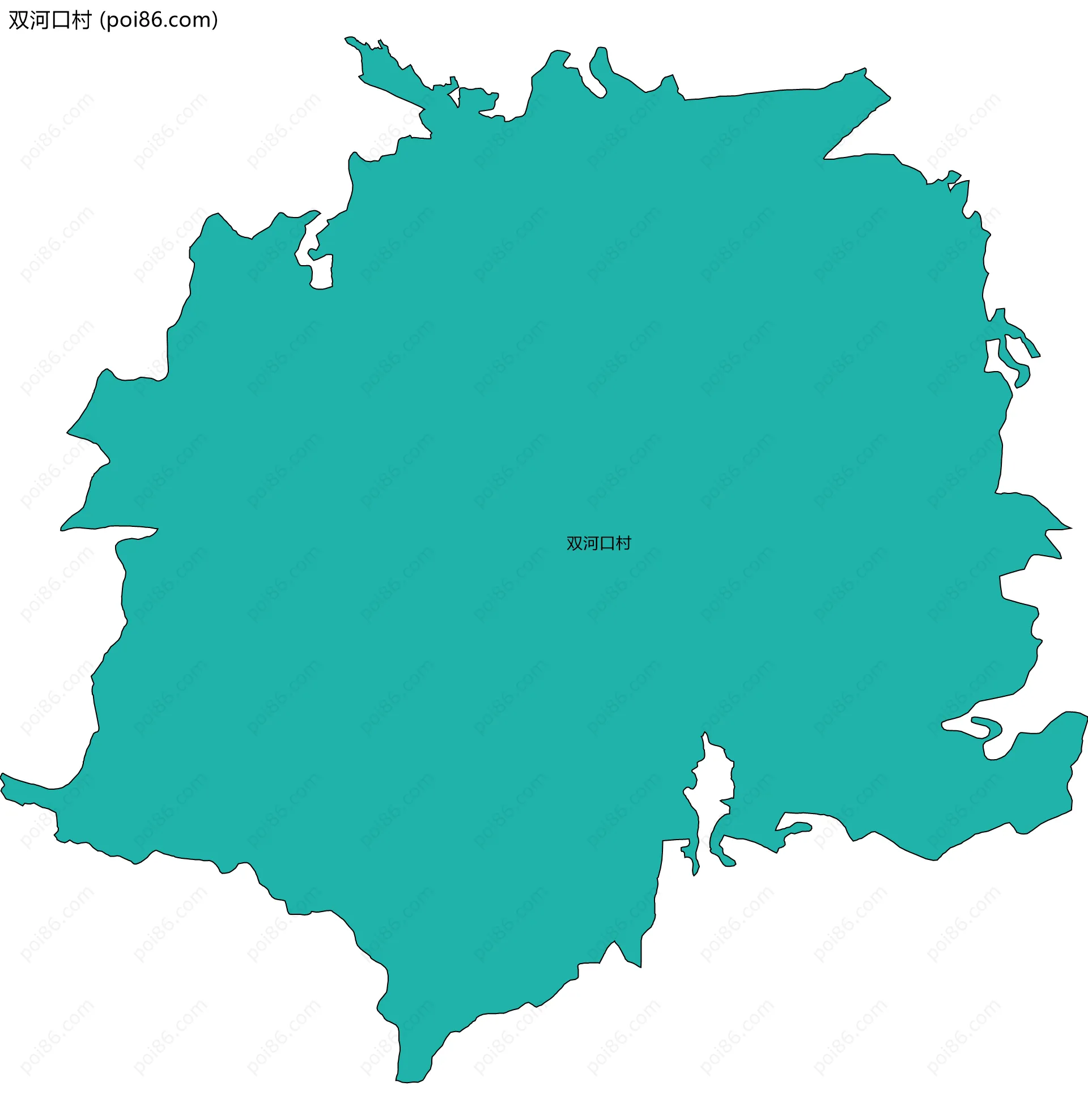 双河口村边界地图