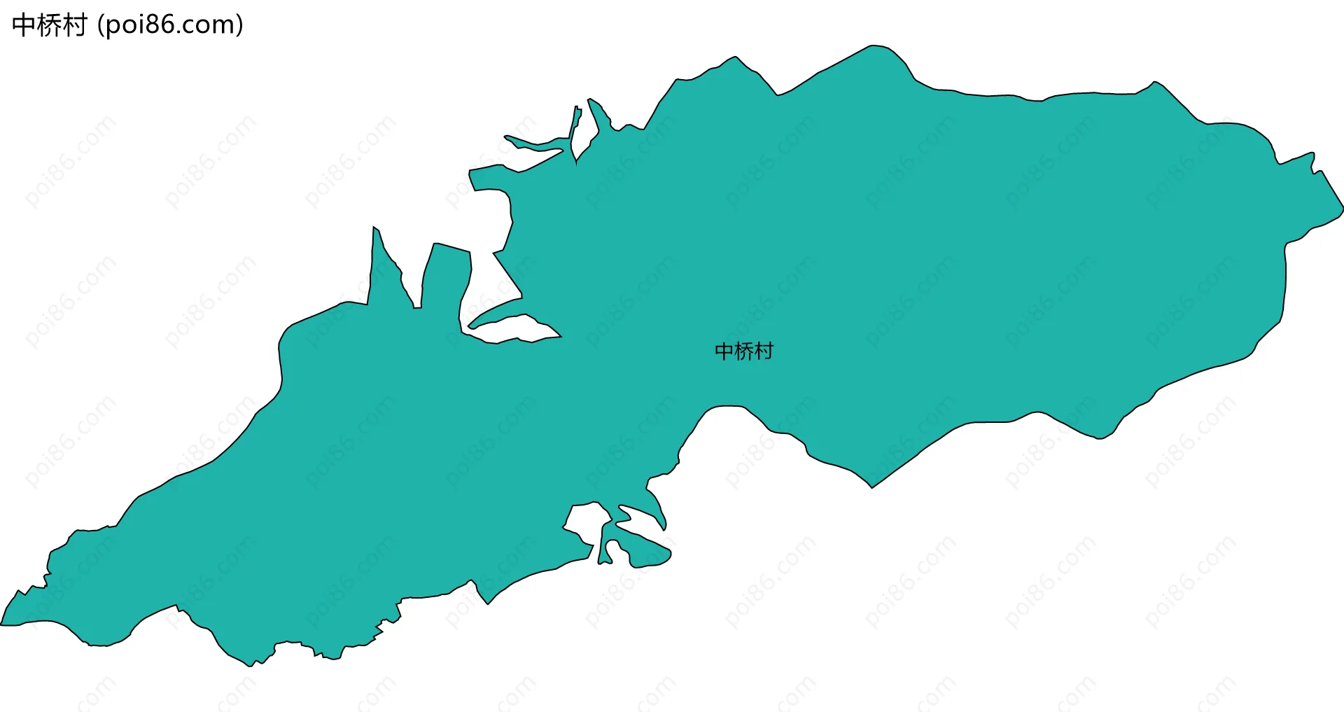 中桥村边界地图