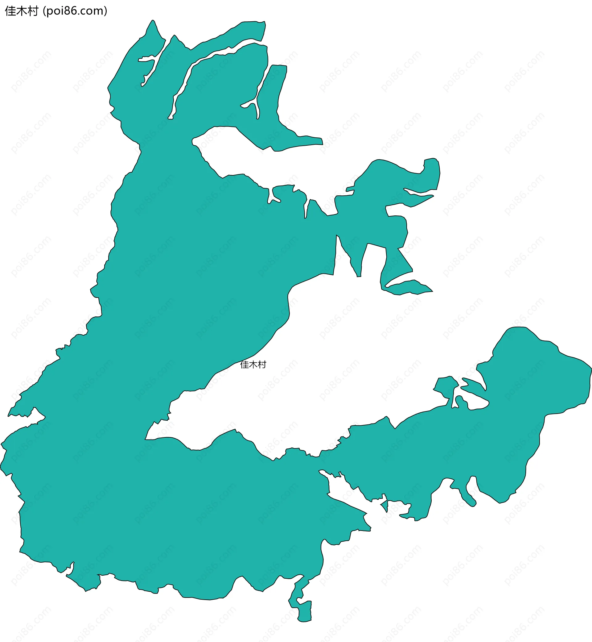 佳木村边界地图