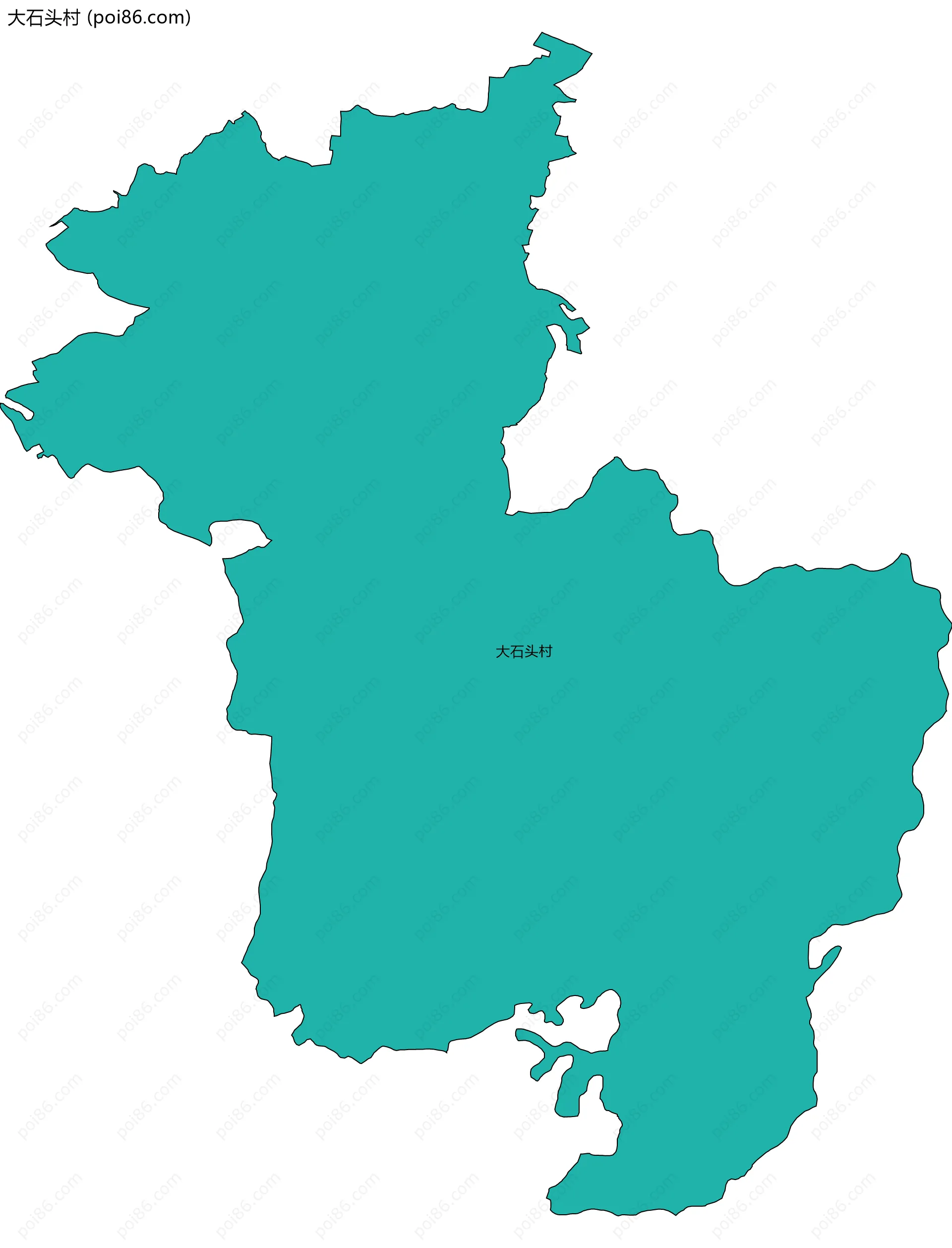 大石头村边界地图