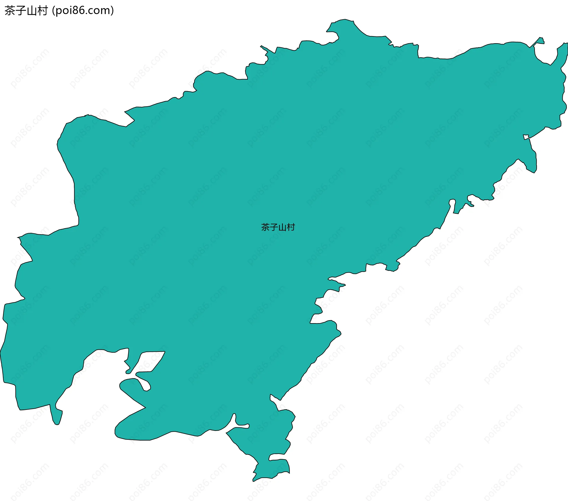 茶子山村边界地图