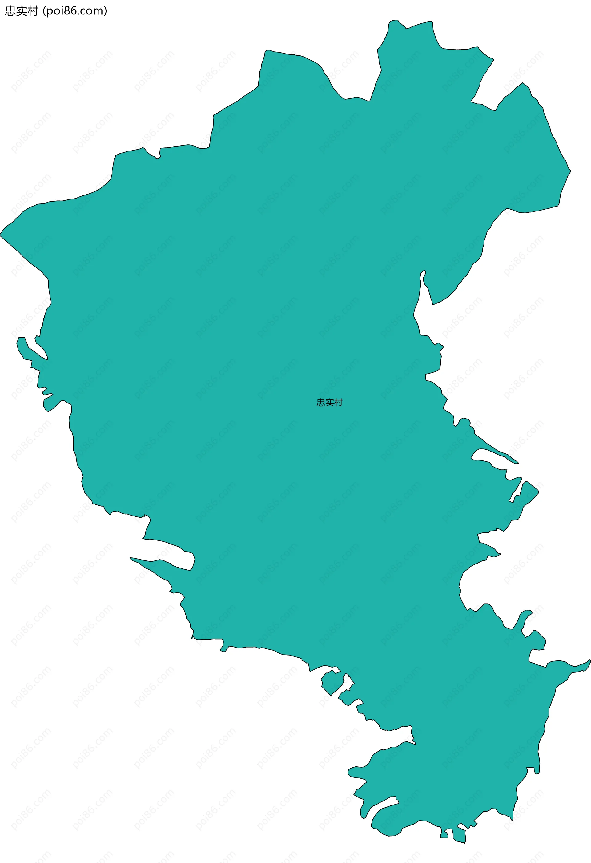 忠实村边界地图