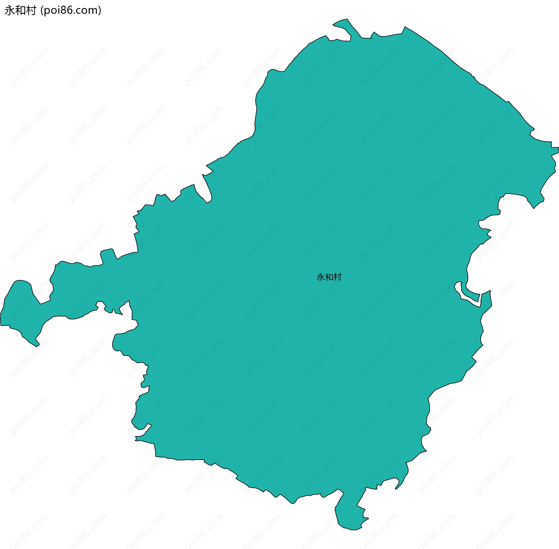 永和村边界地图