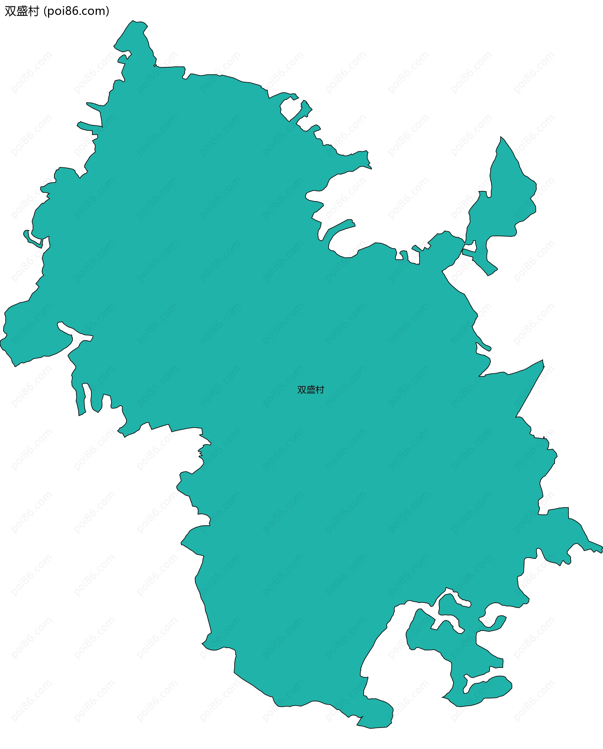 双盛村边界地图