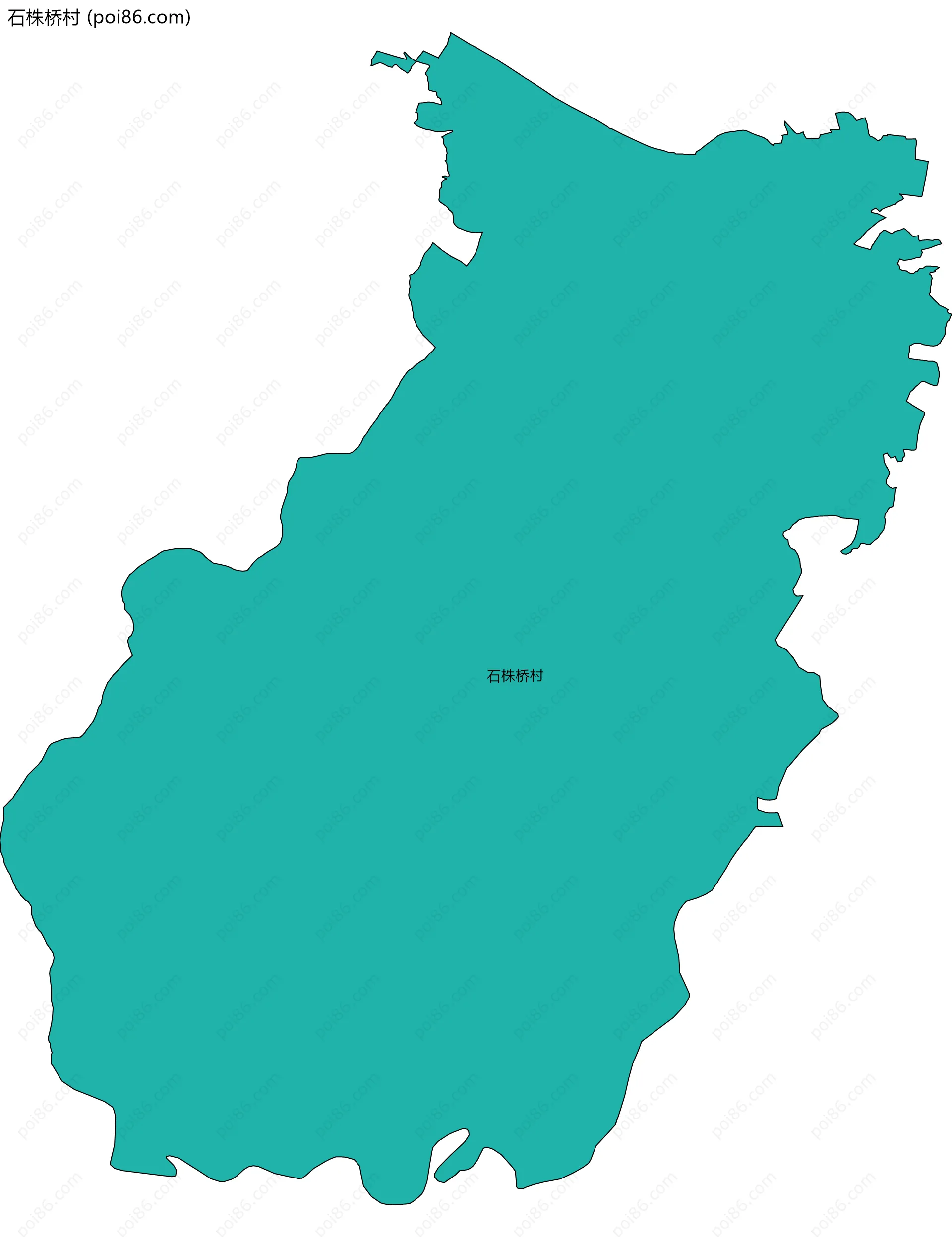 石株桥村边界地图