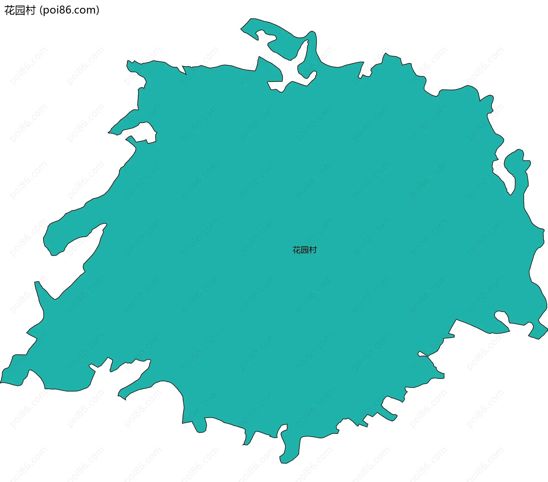 花园村边界地图