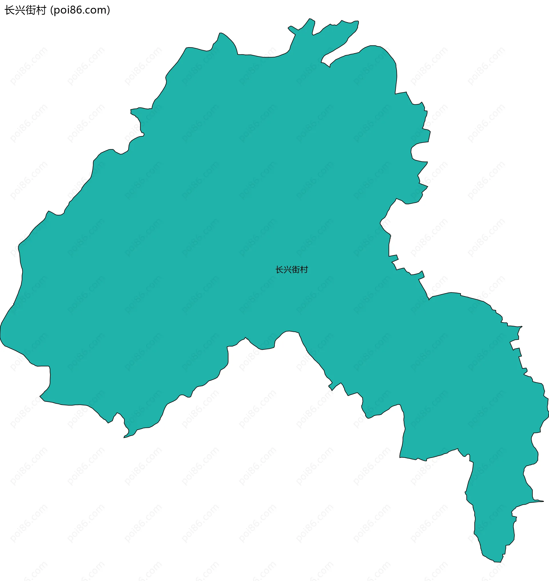 长兴街村边界地图