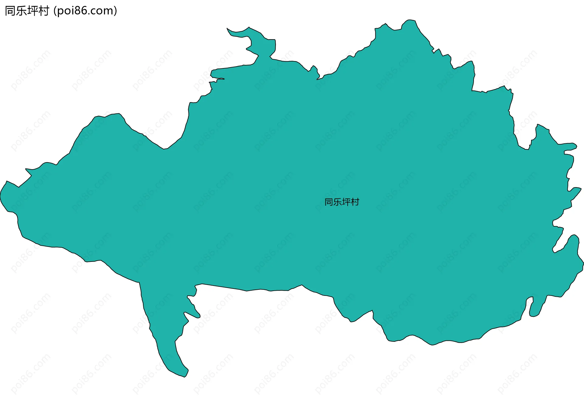 同乐坪村边界地图