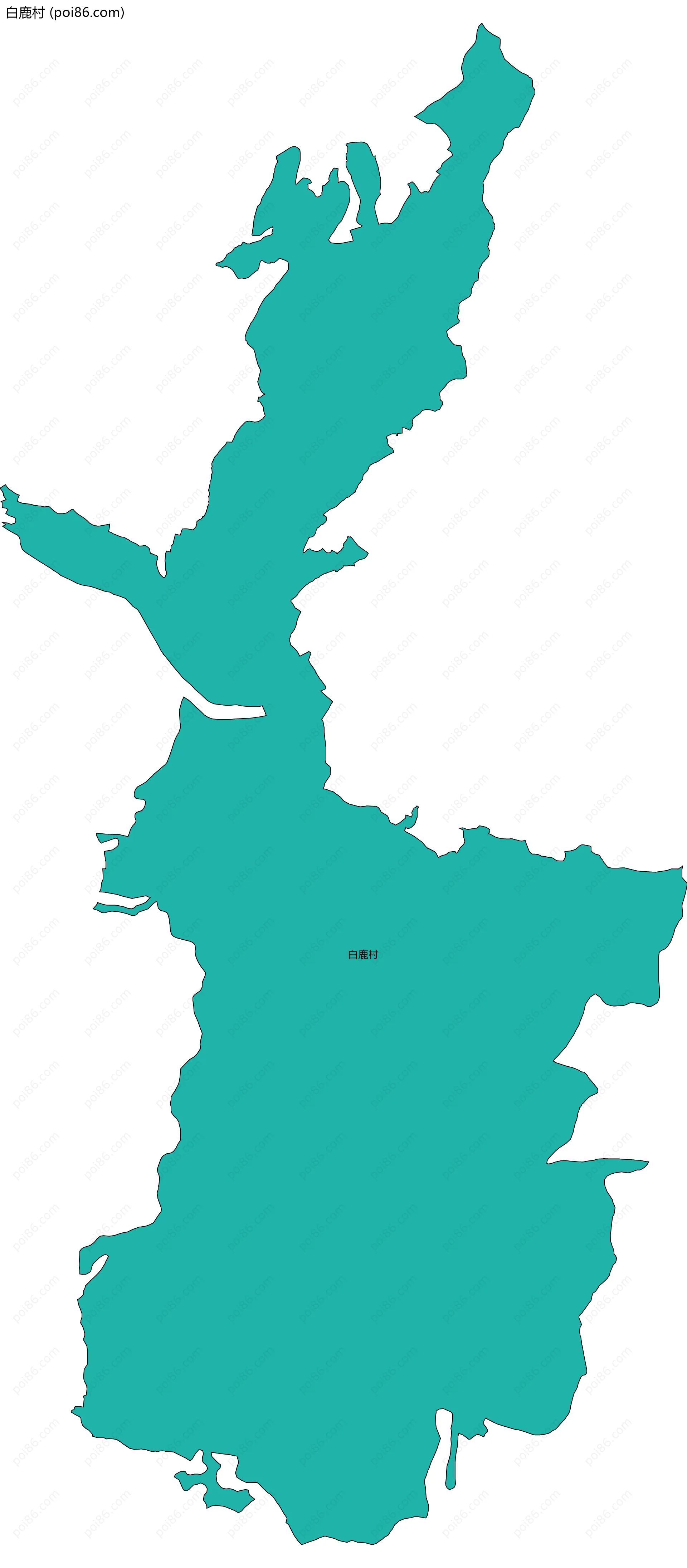 白鹿村边界地图