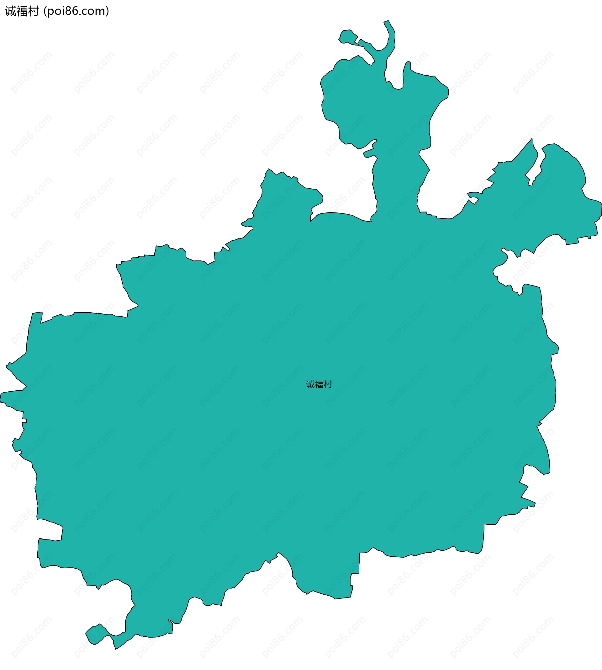 诚福村边界地图