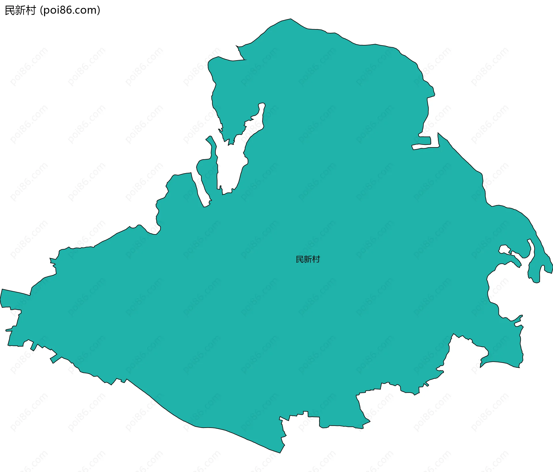 民新村边界地图