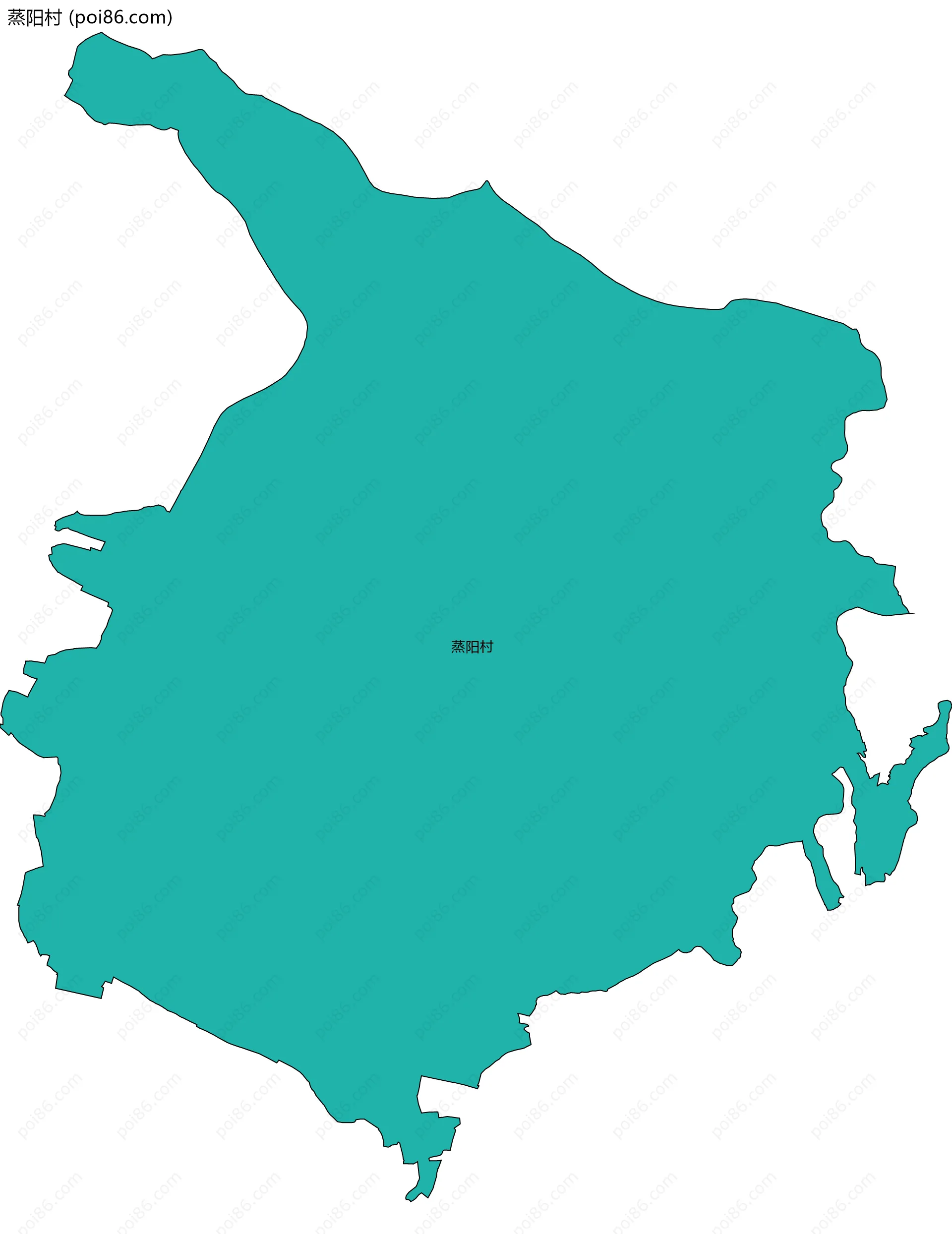 蒸阳村边界地图