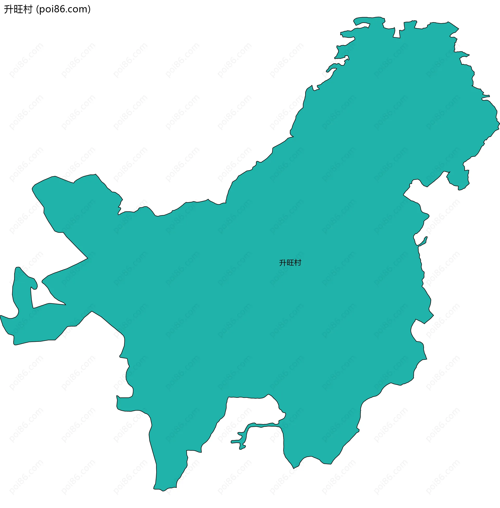 升旺村边界地图