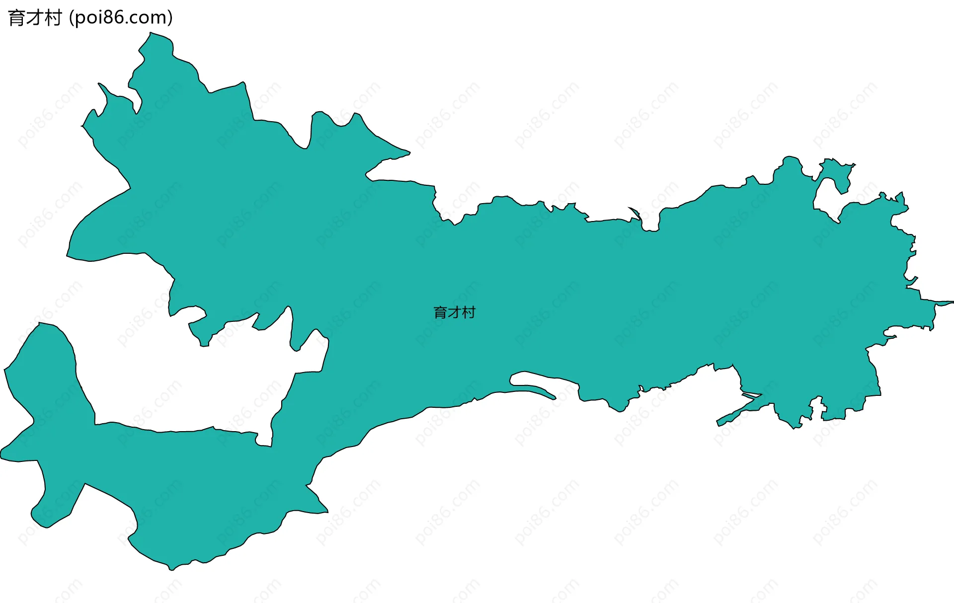 育才村边界地图