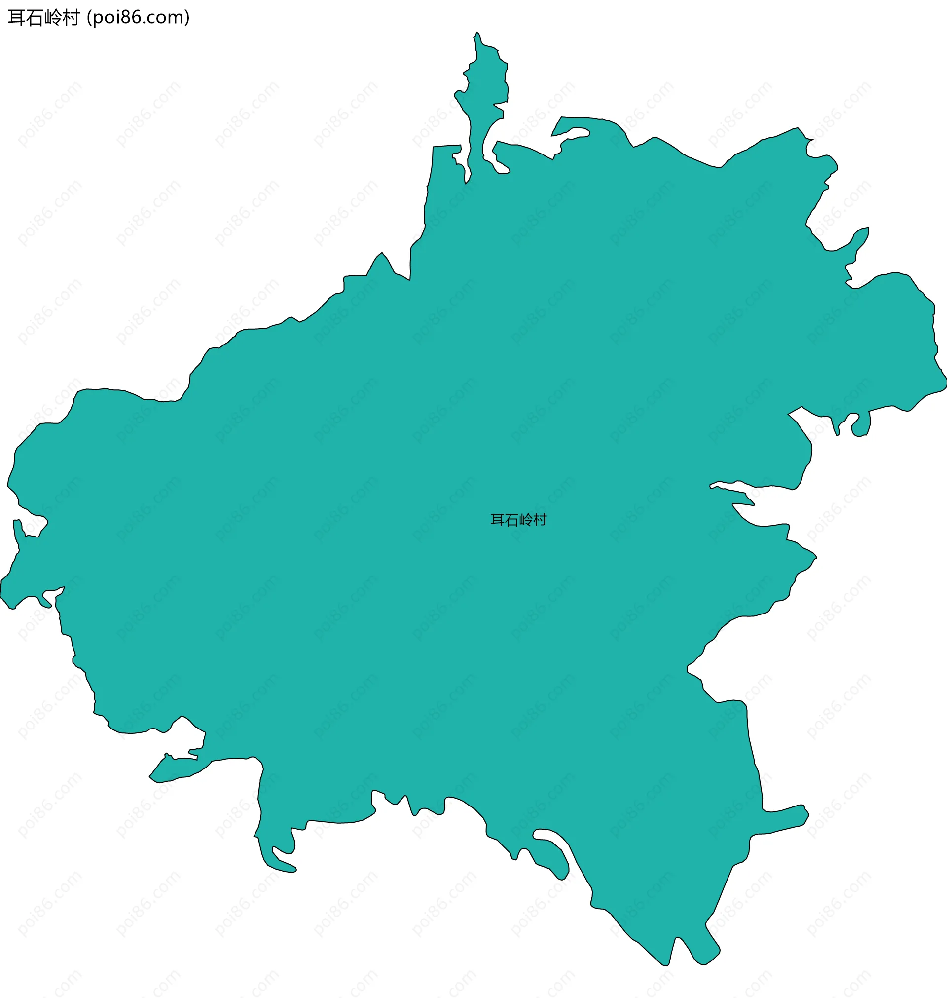 耳石岭村边界地图