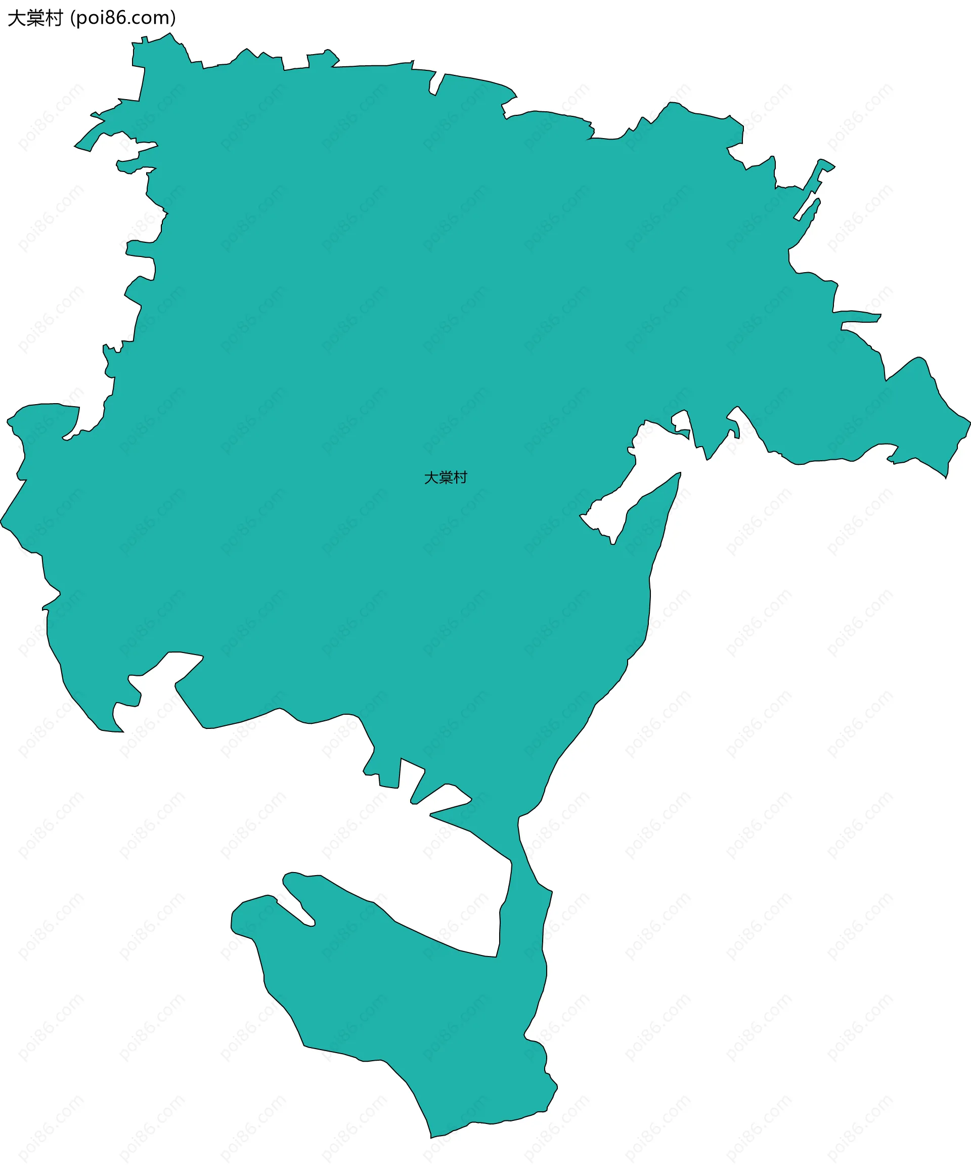 大棠村边界地图