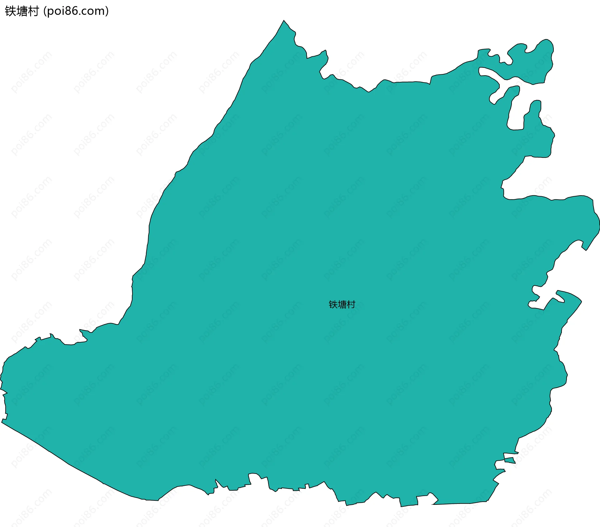 铁塘村边界地图