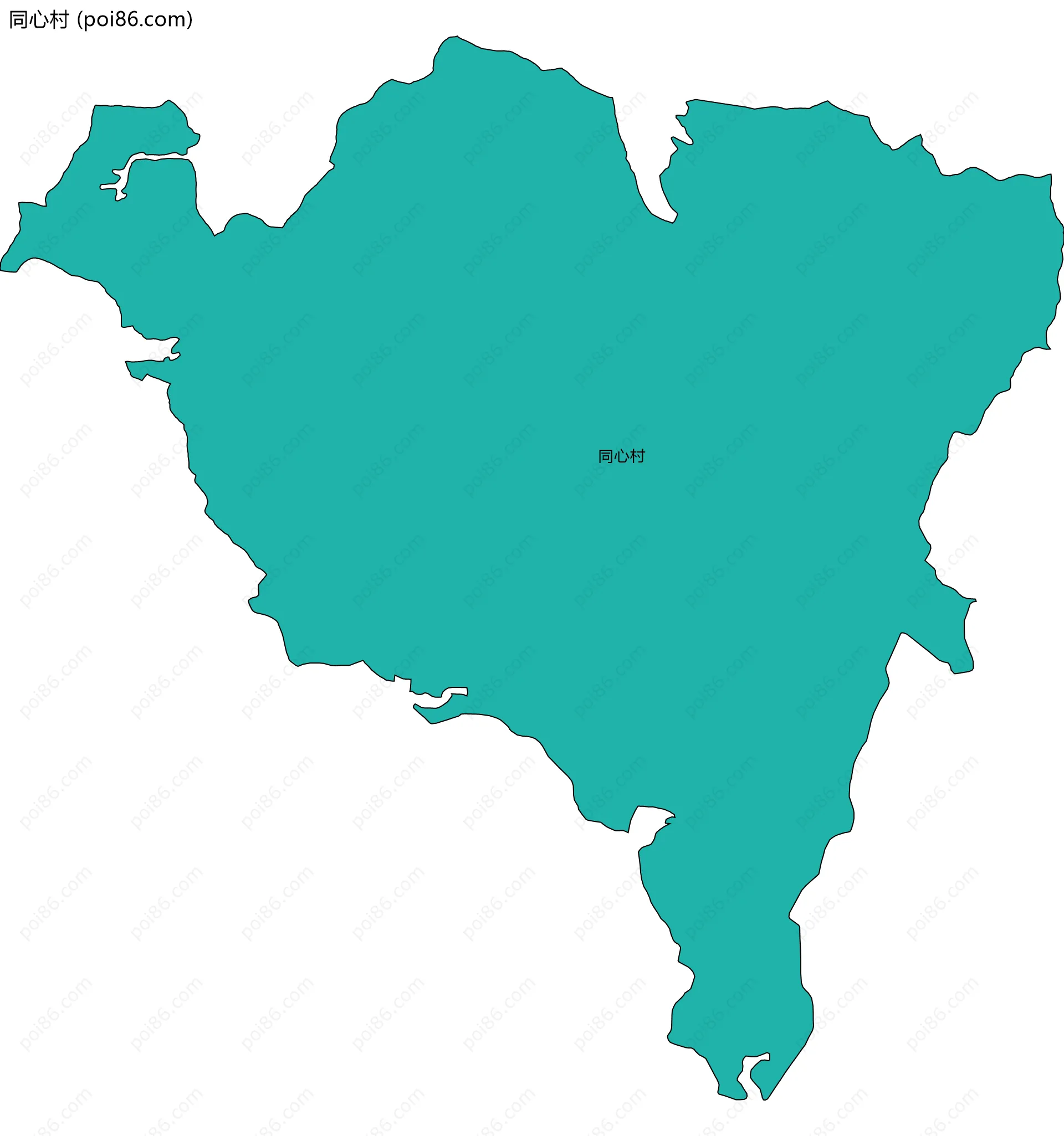 同心村边界地图