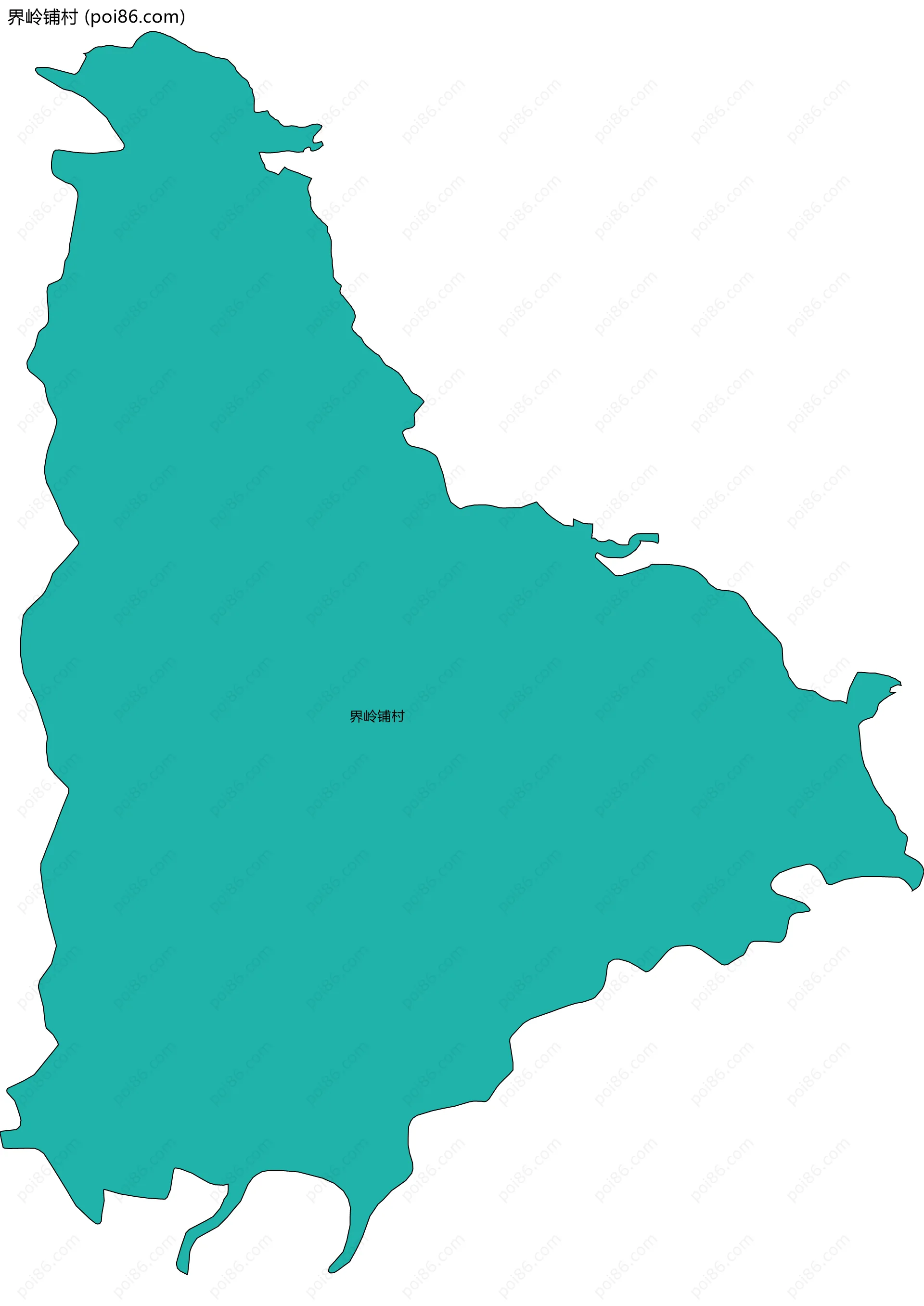 界岭铺村边界地图