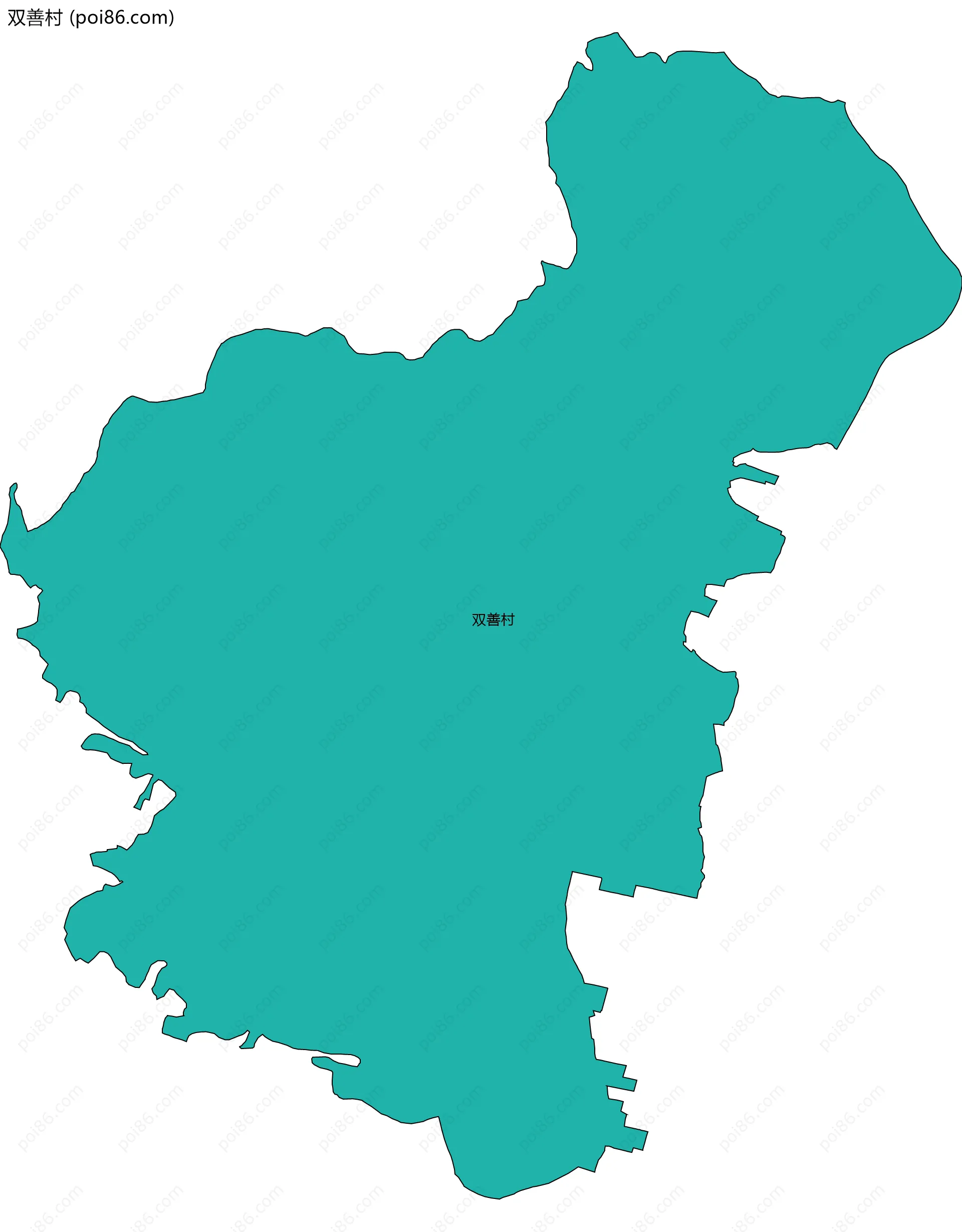 双善村边界地图