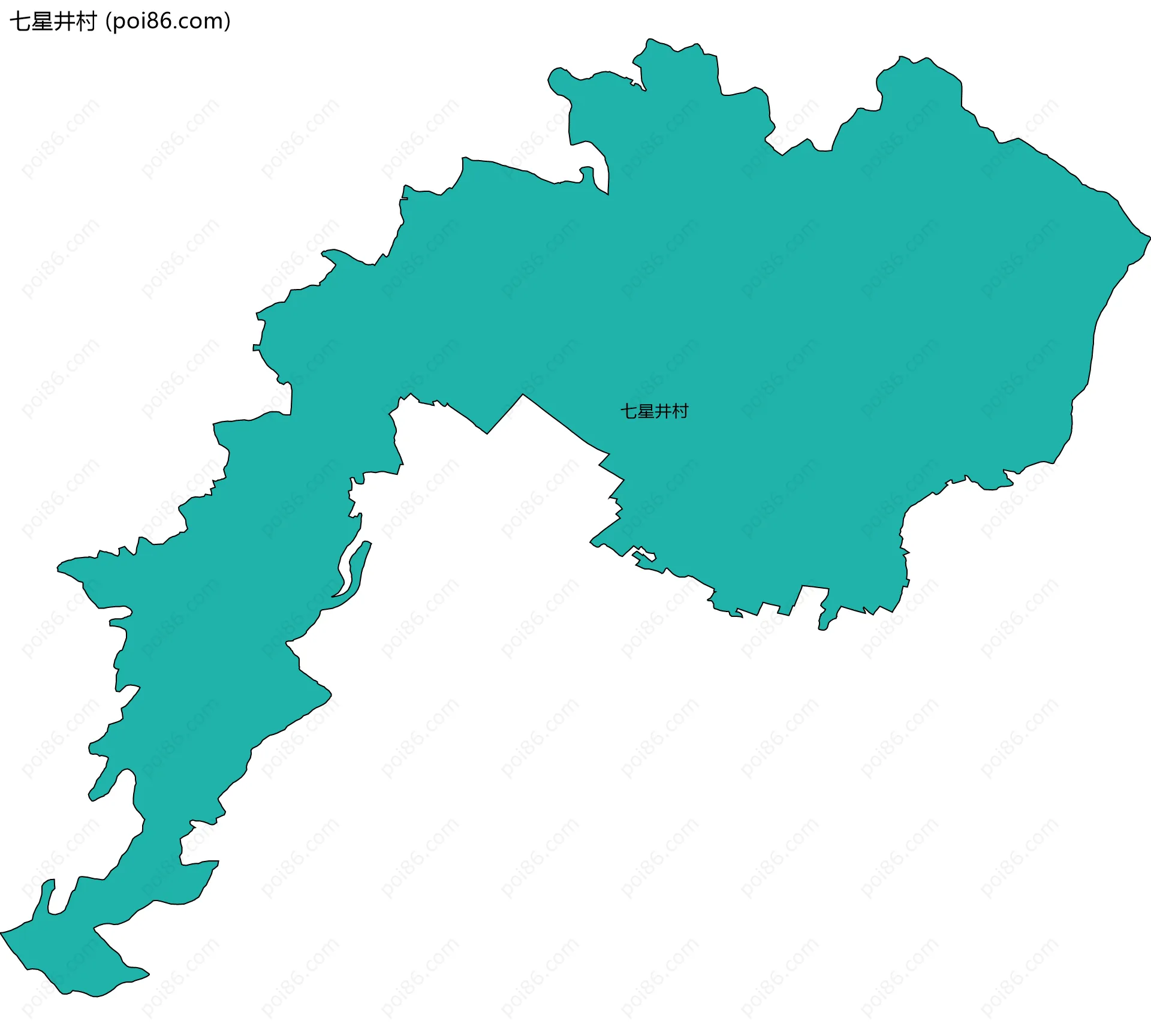 七星井村边界地图