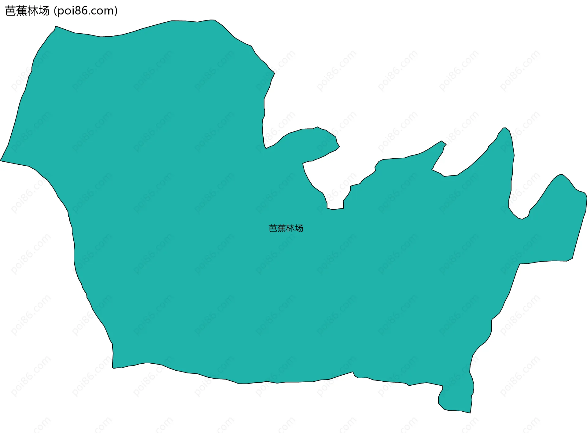芭蕉林场边界地图