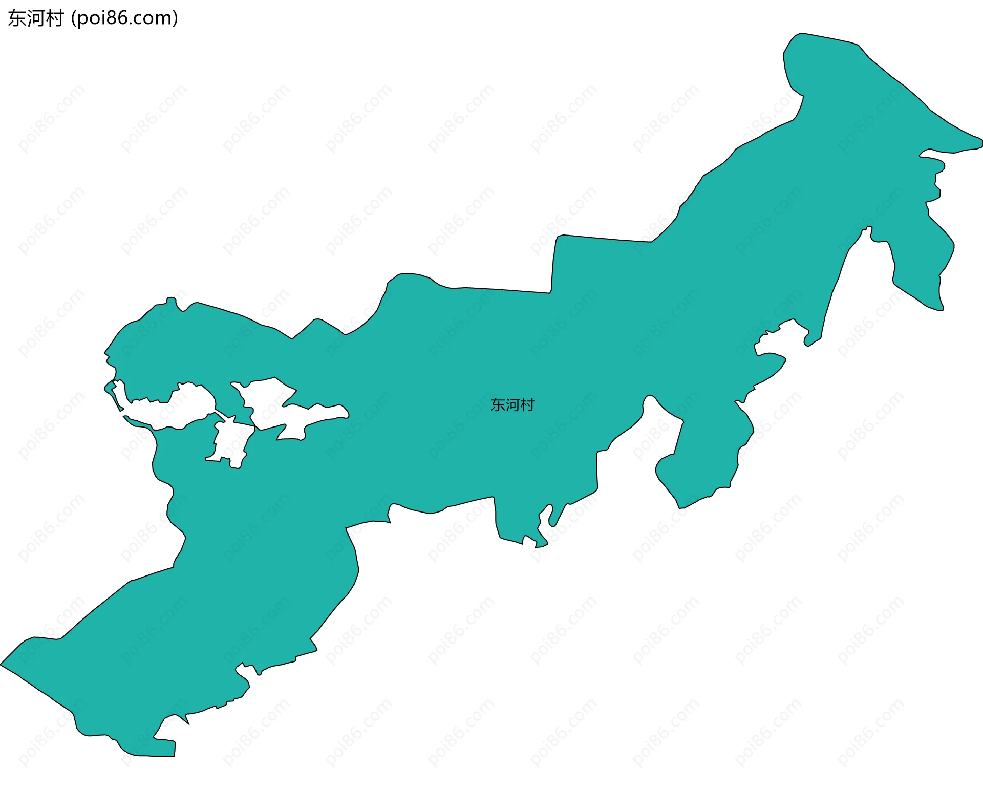 东河村边界地图