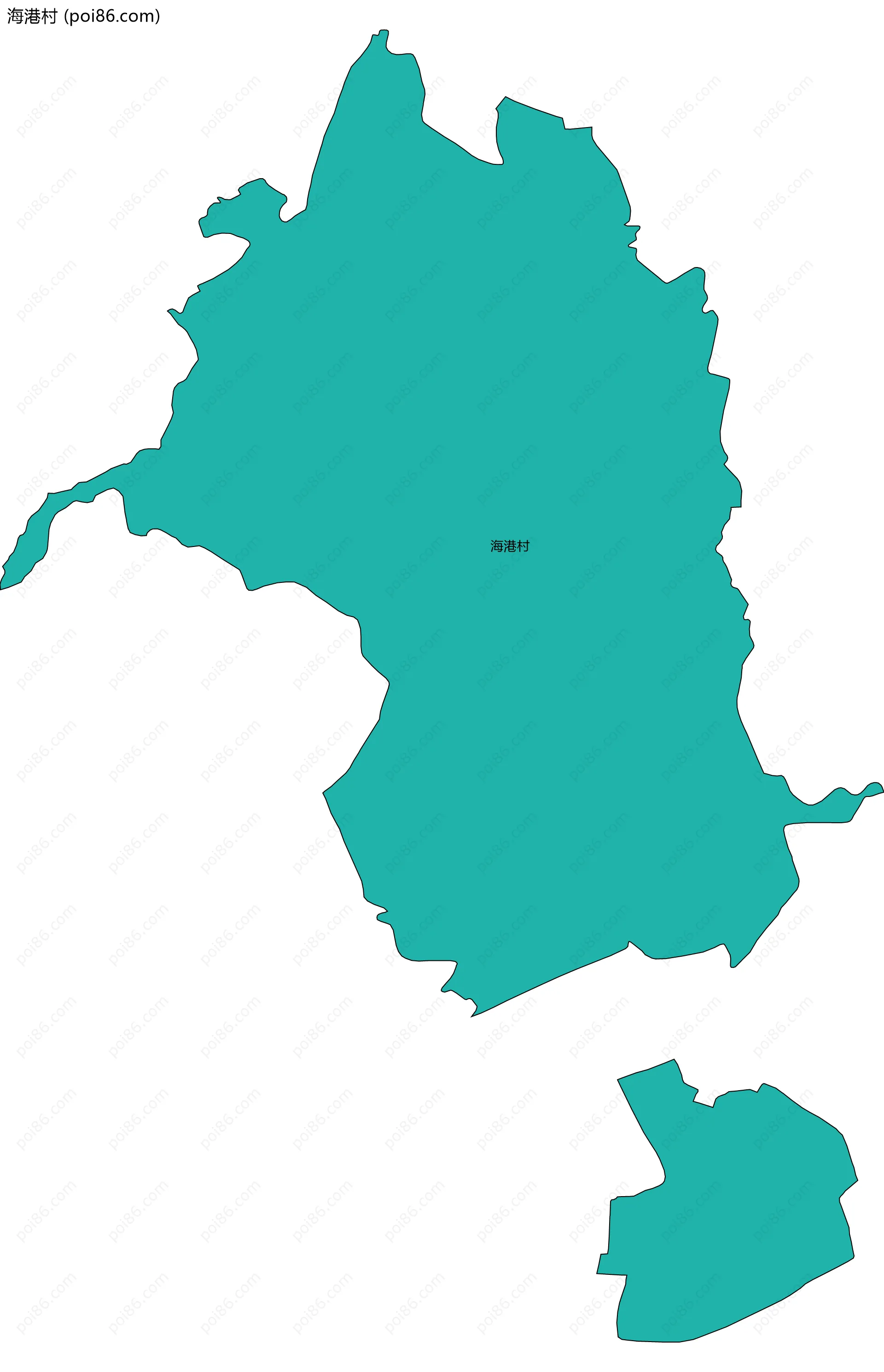 海港村边界地图