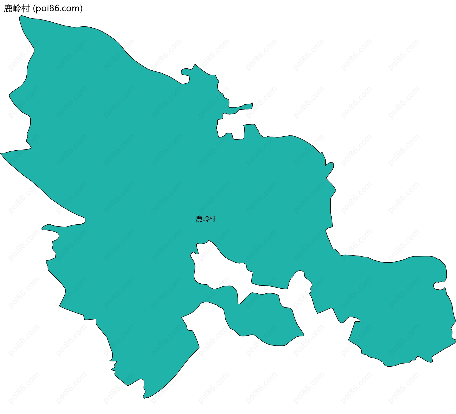 鹿岭村边界地图