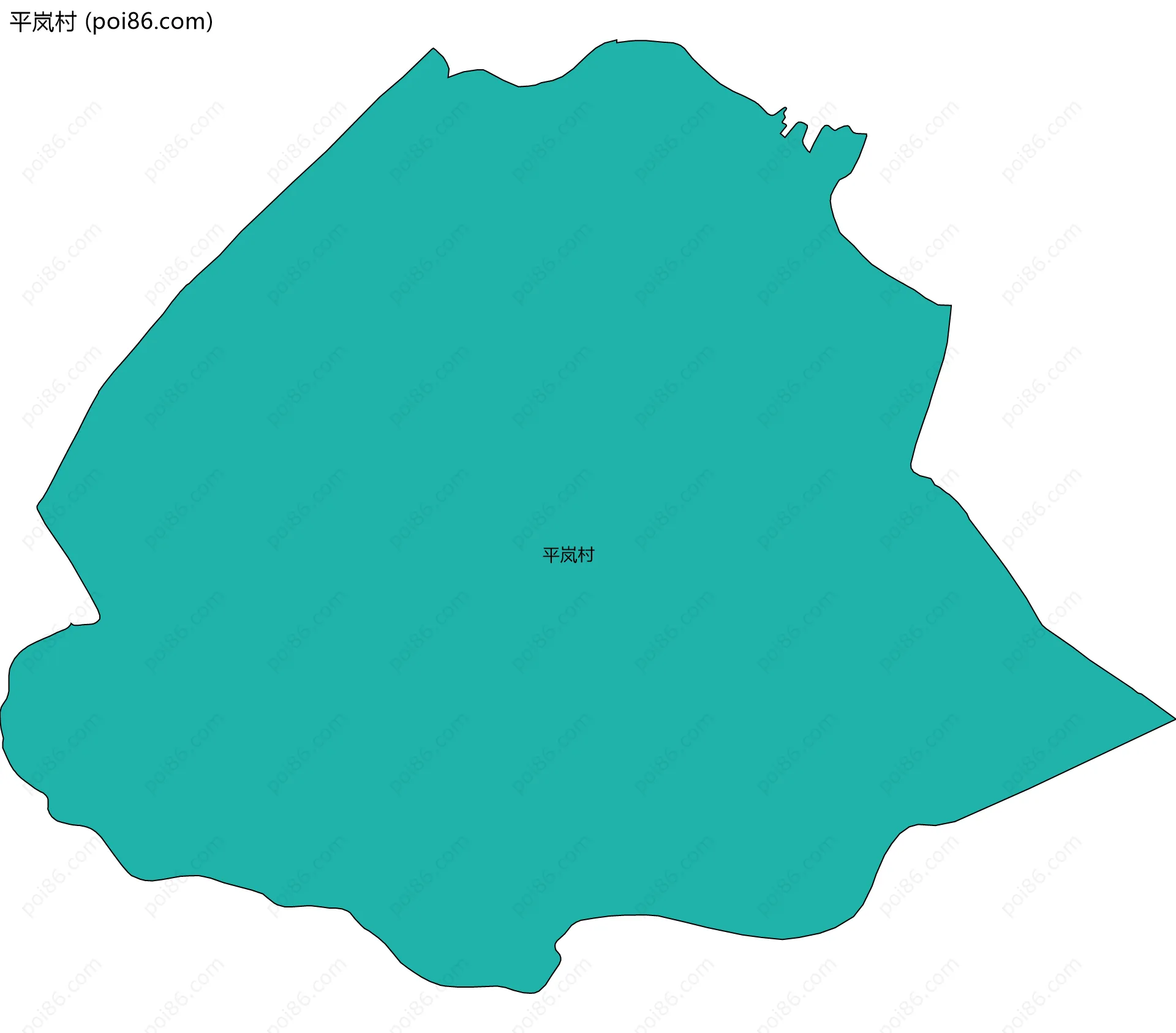 平岚村边界地图