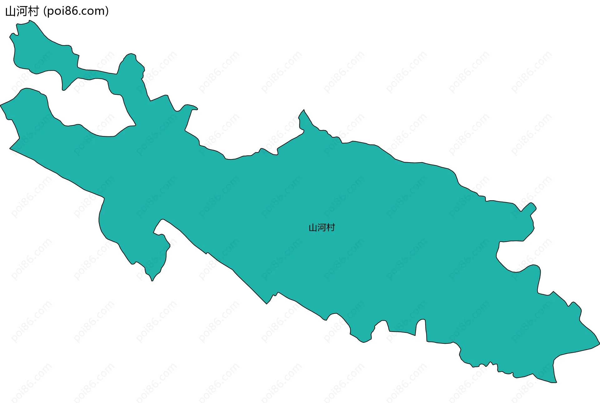 山河村边界地图