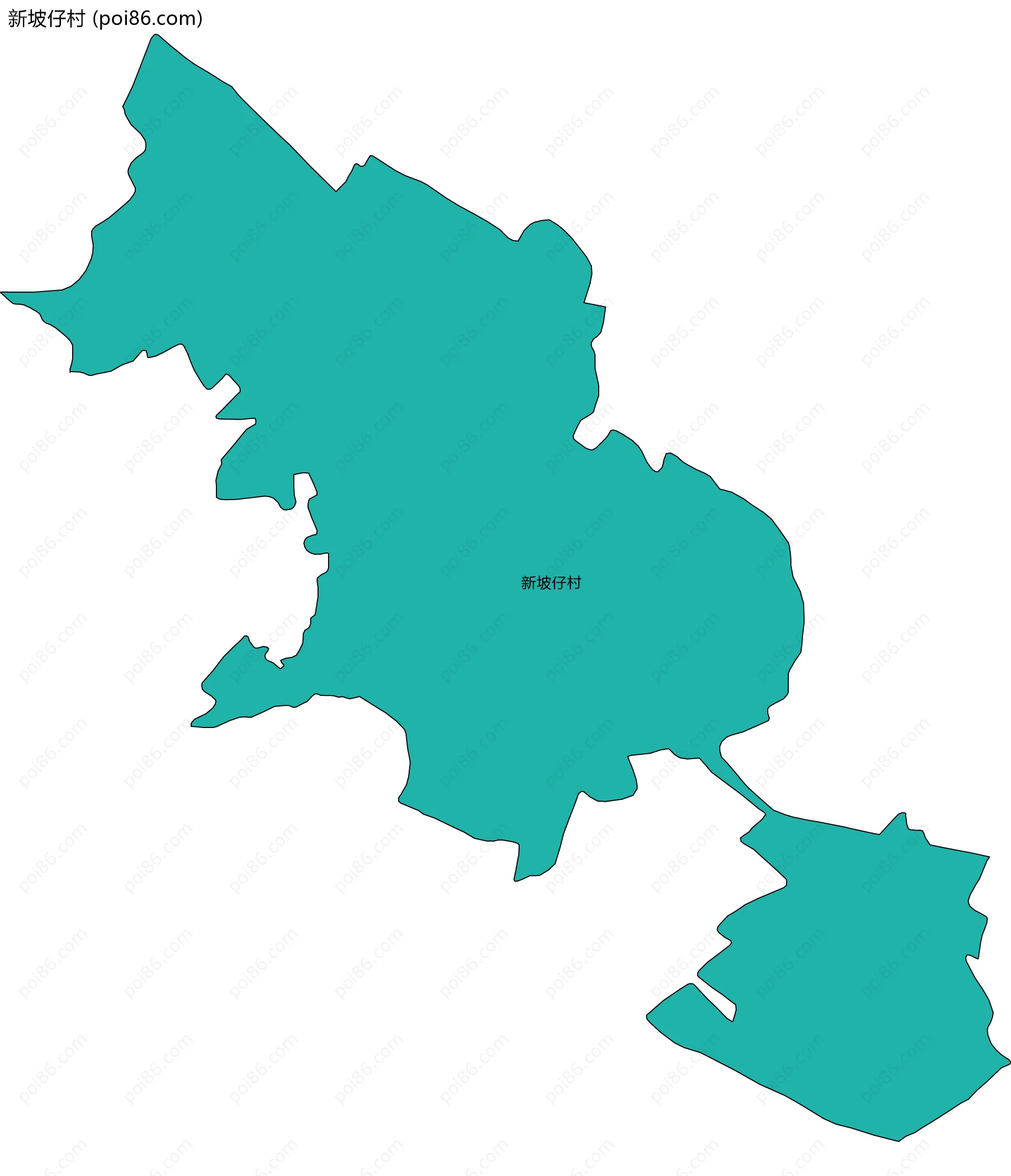 新坡仔村边界地图