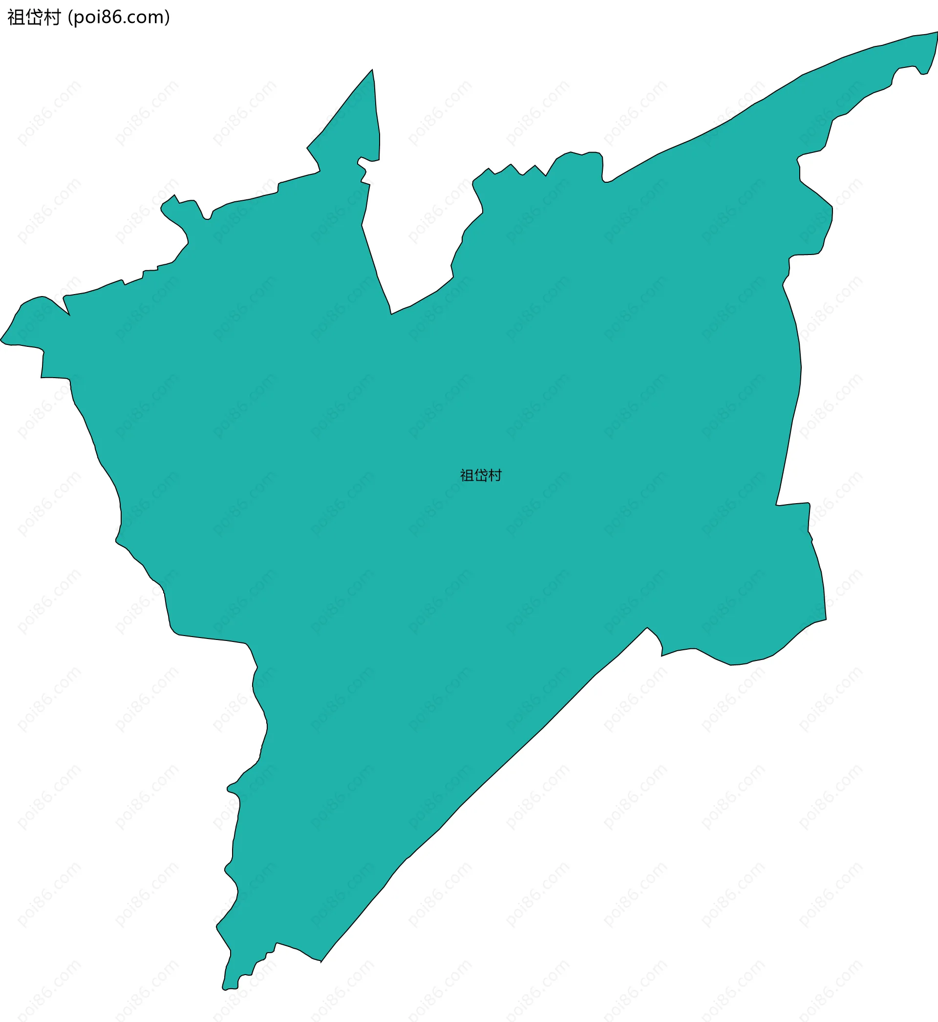 祖岱村边界地图