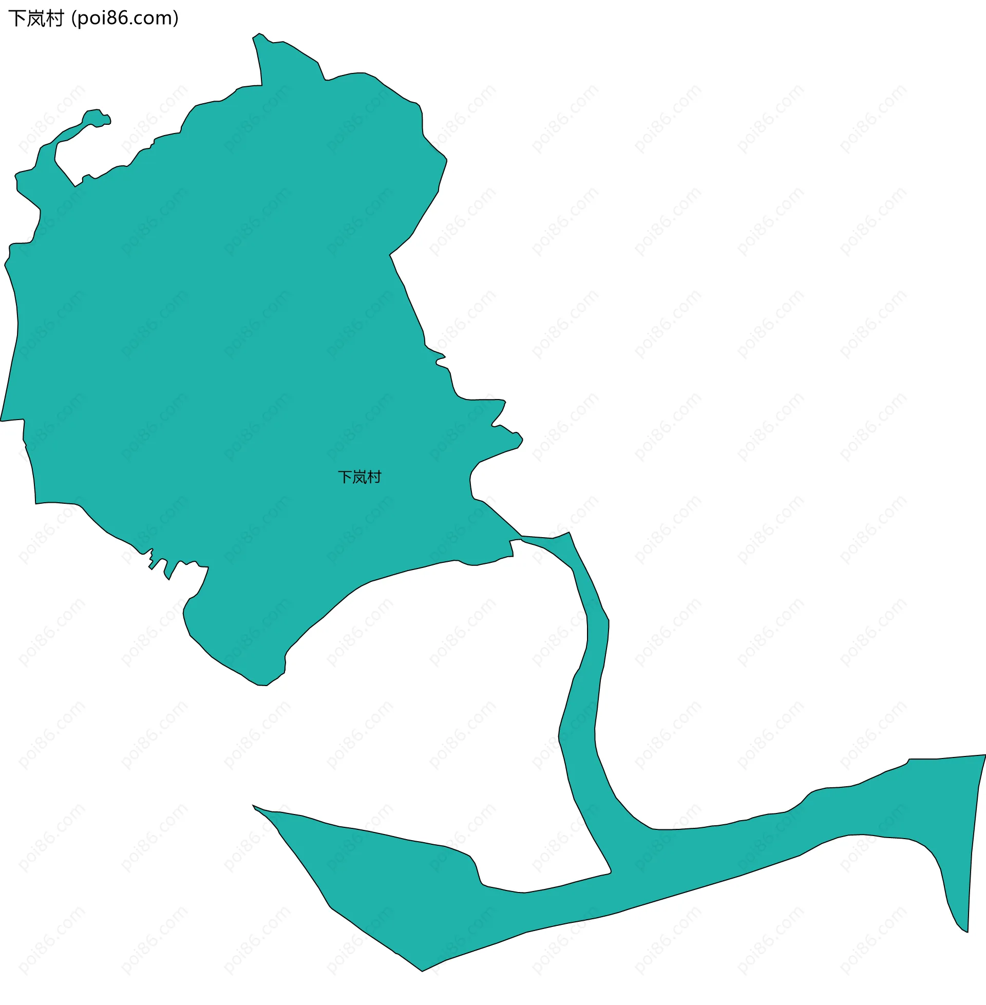 下岚村边界地图