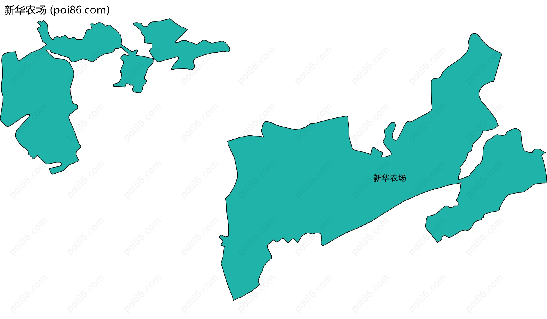 新华农场边界地图