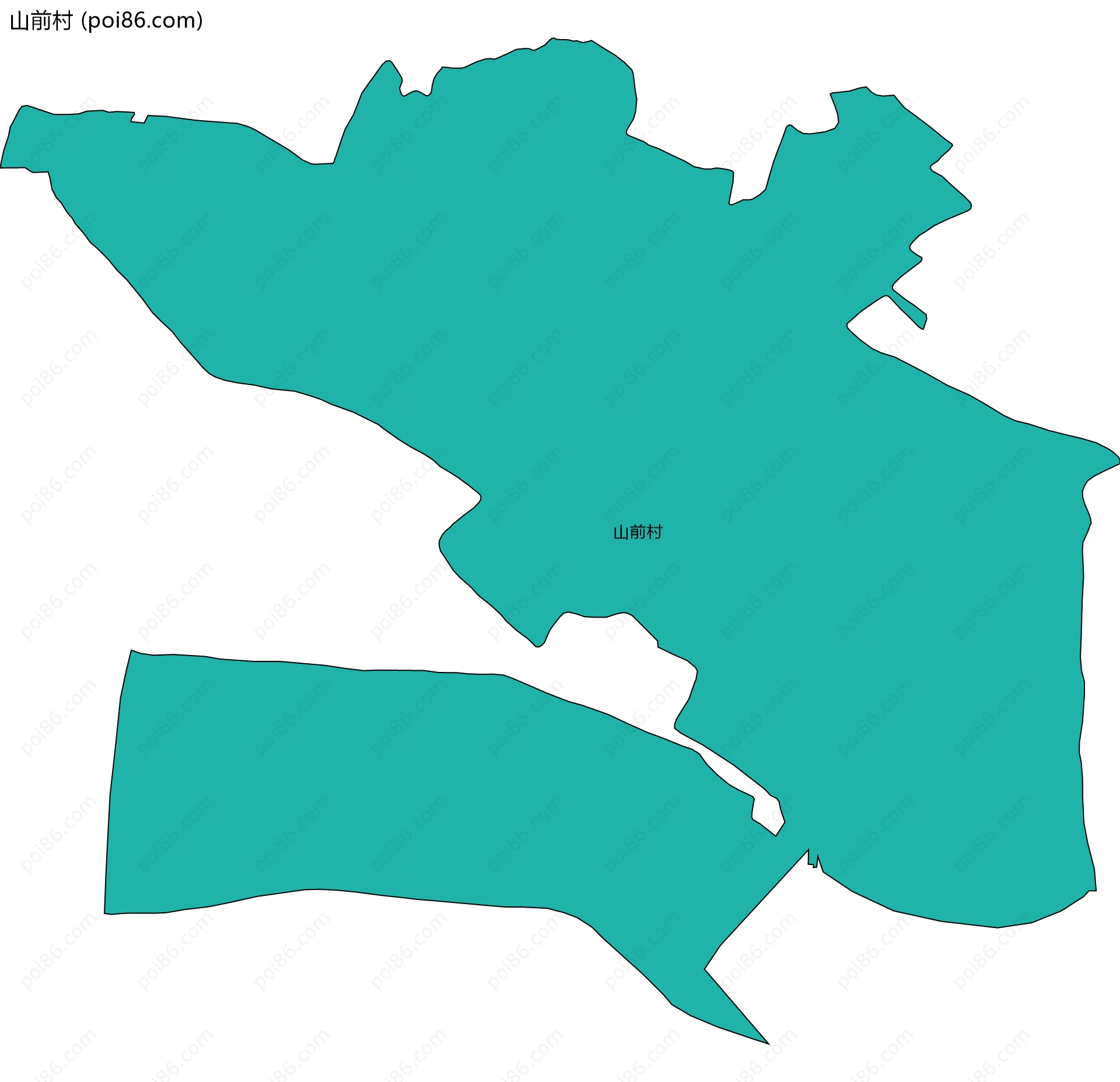 山前村边界地图
