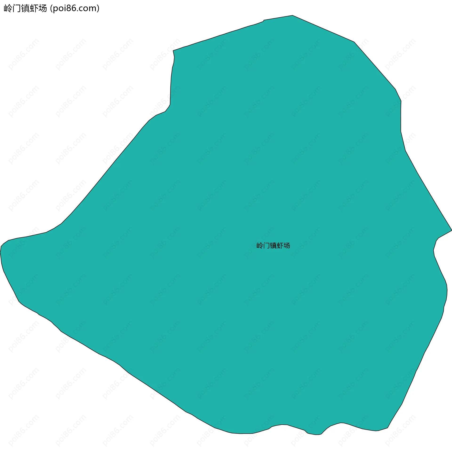 岭门镇虾场边界地图