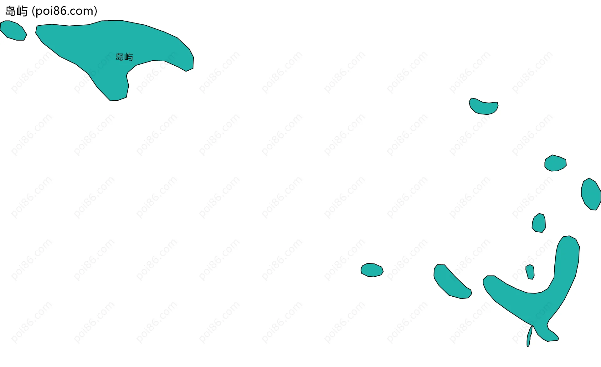岛屿边界地图