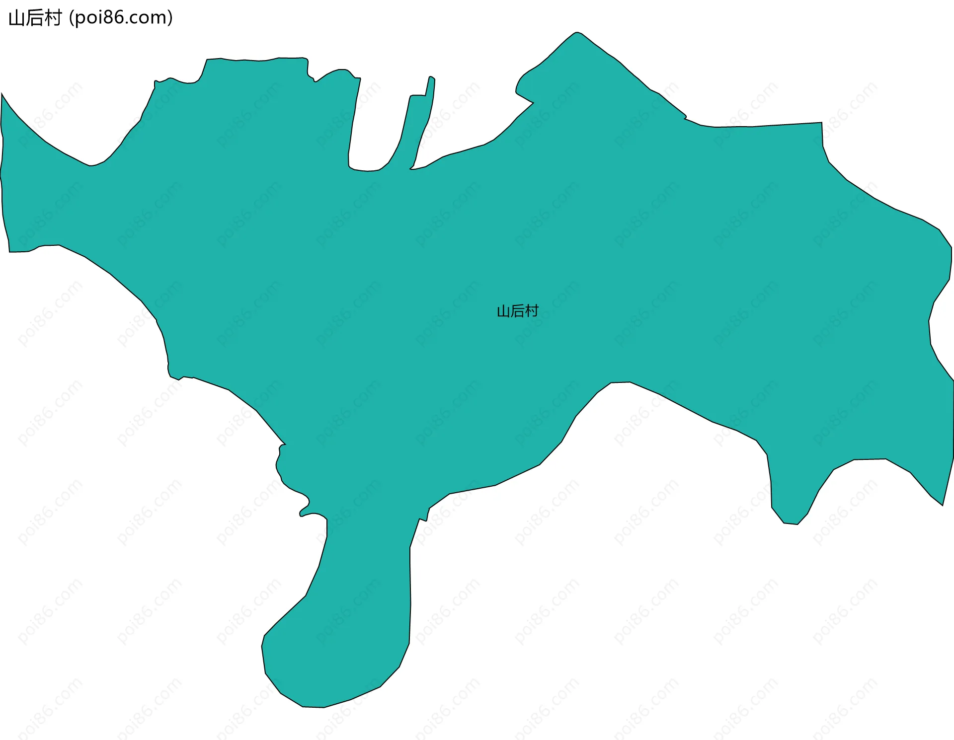 山后村边界地图