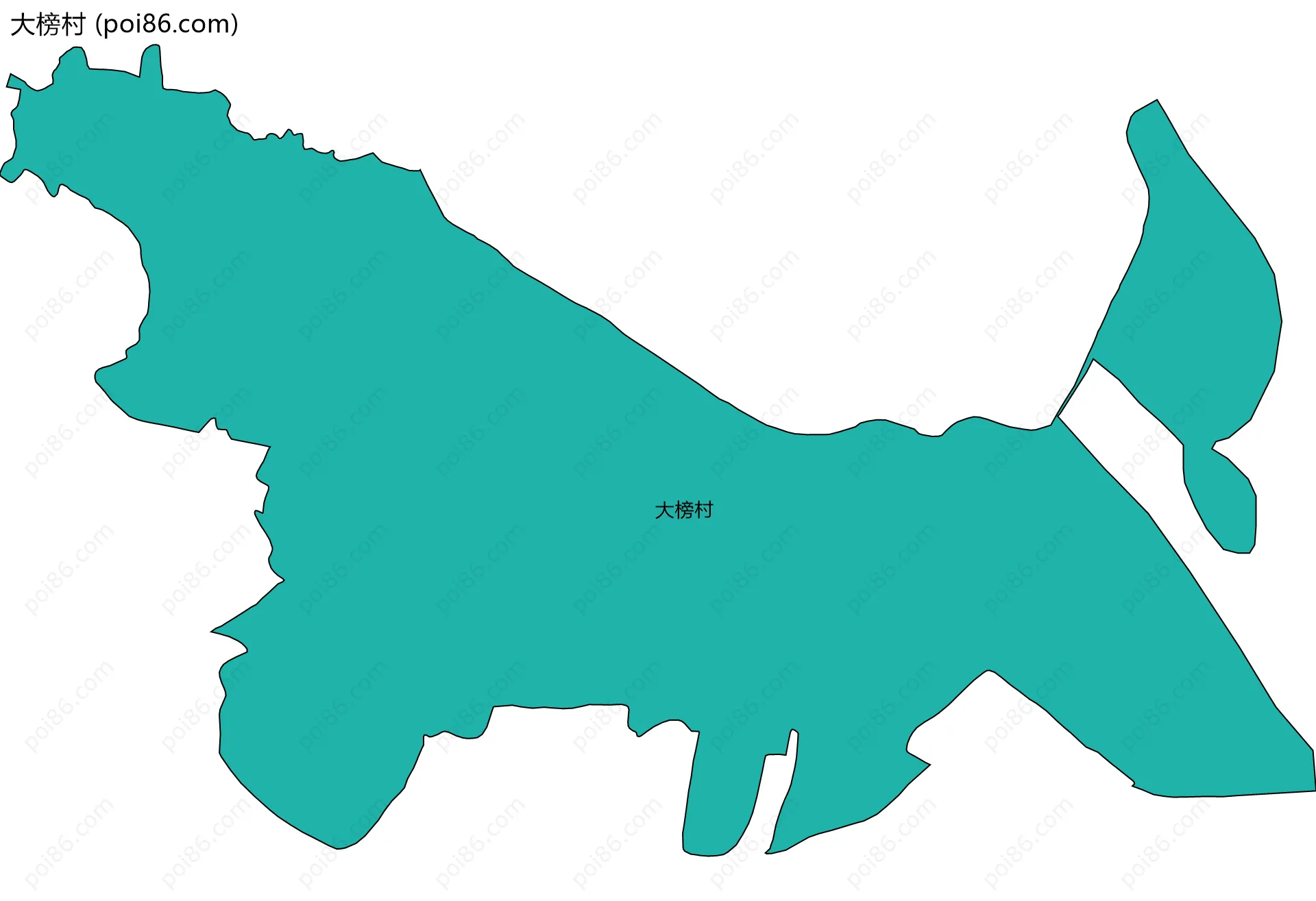 大榜村边界地图