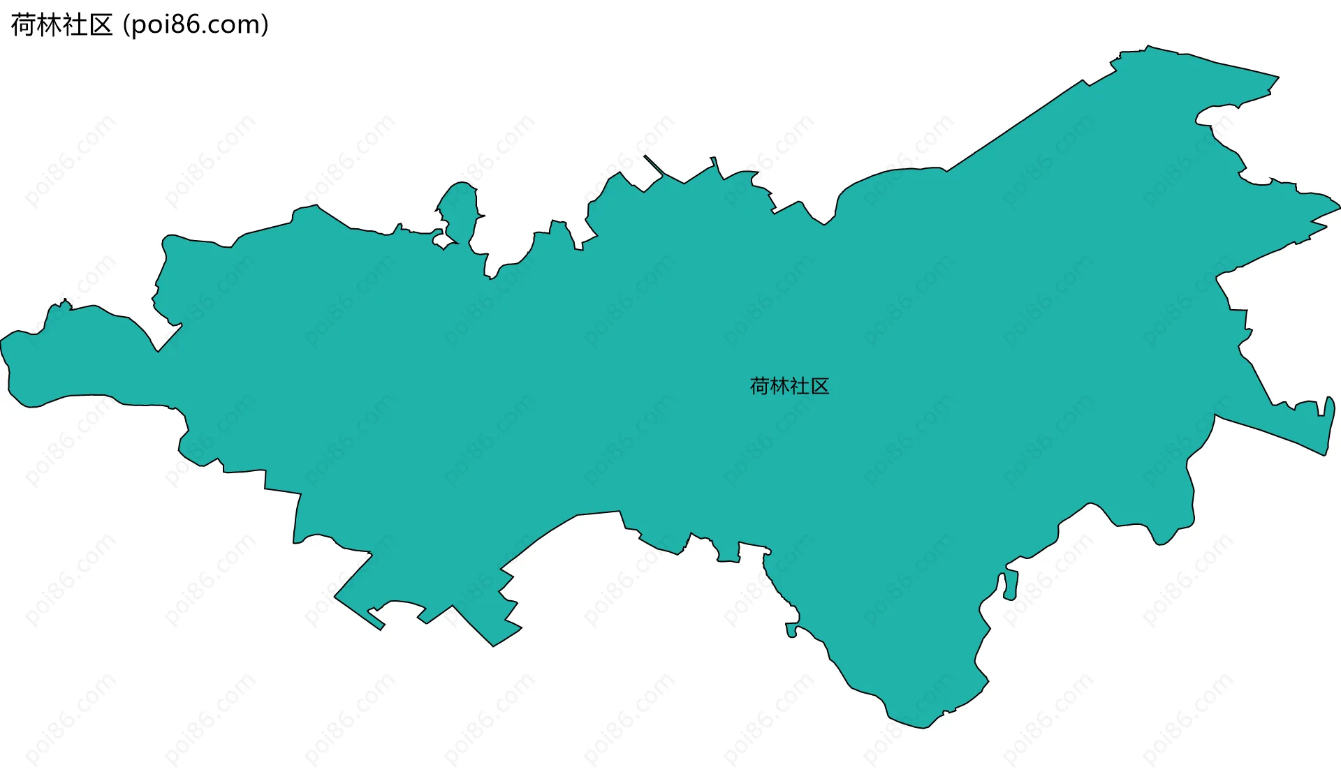 荷林社区边界地图