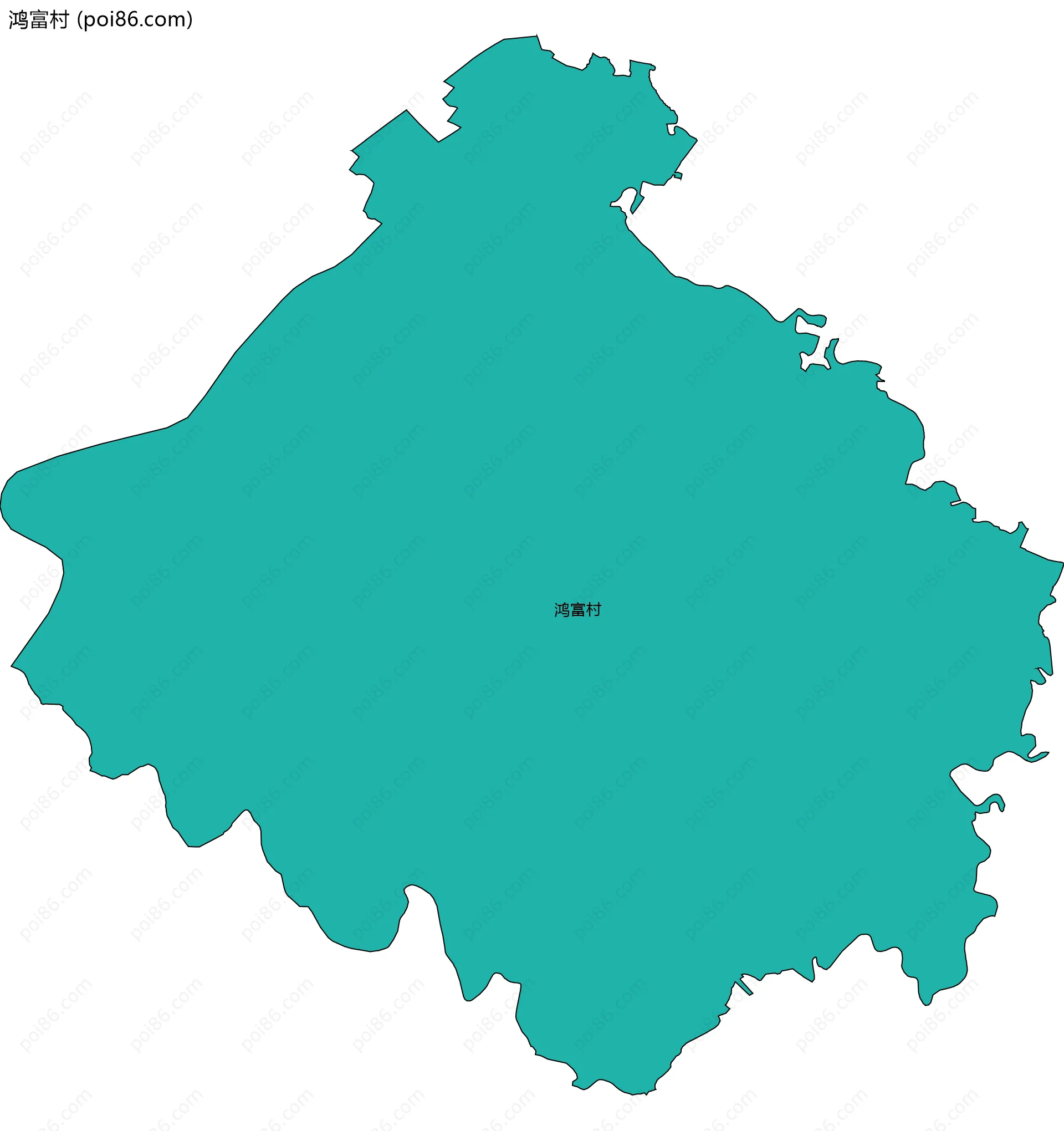 鸿富村边界地图