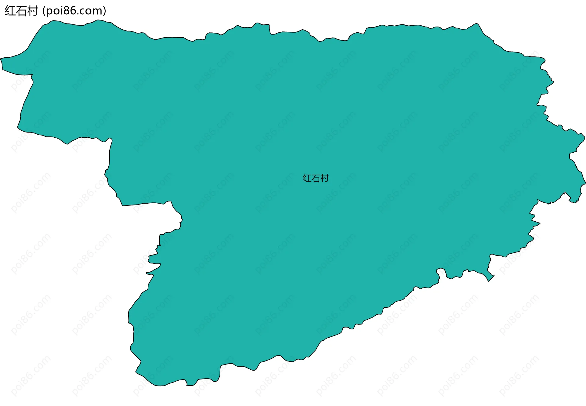 红石村边界地图