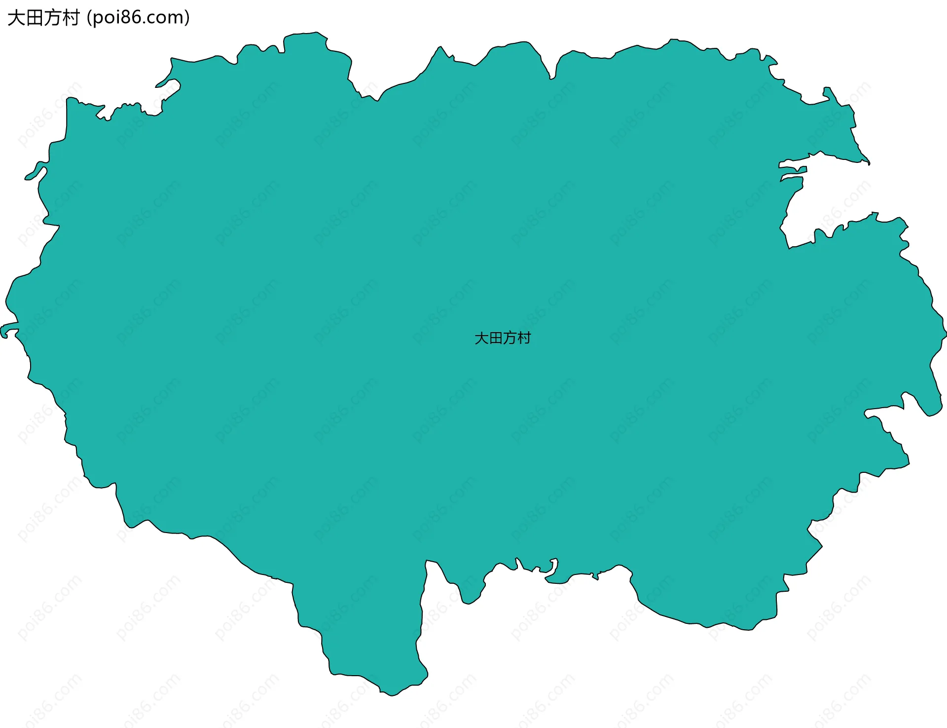 大田方村边界地图