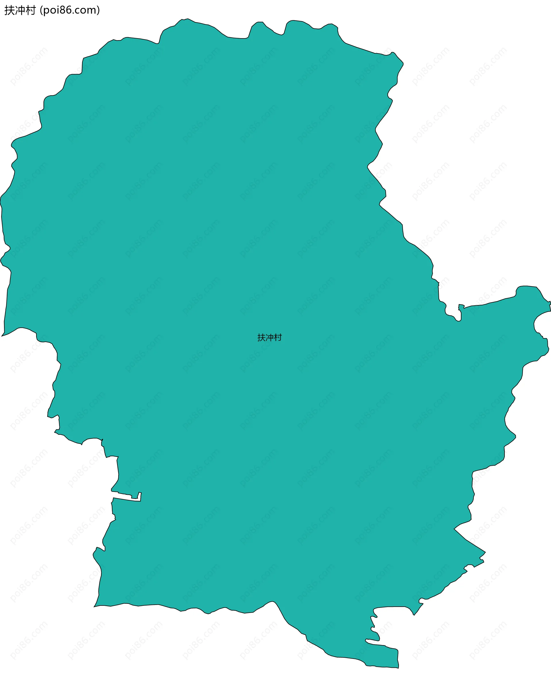 扶冲村边界地图
