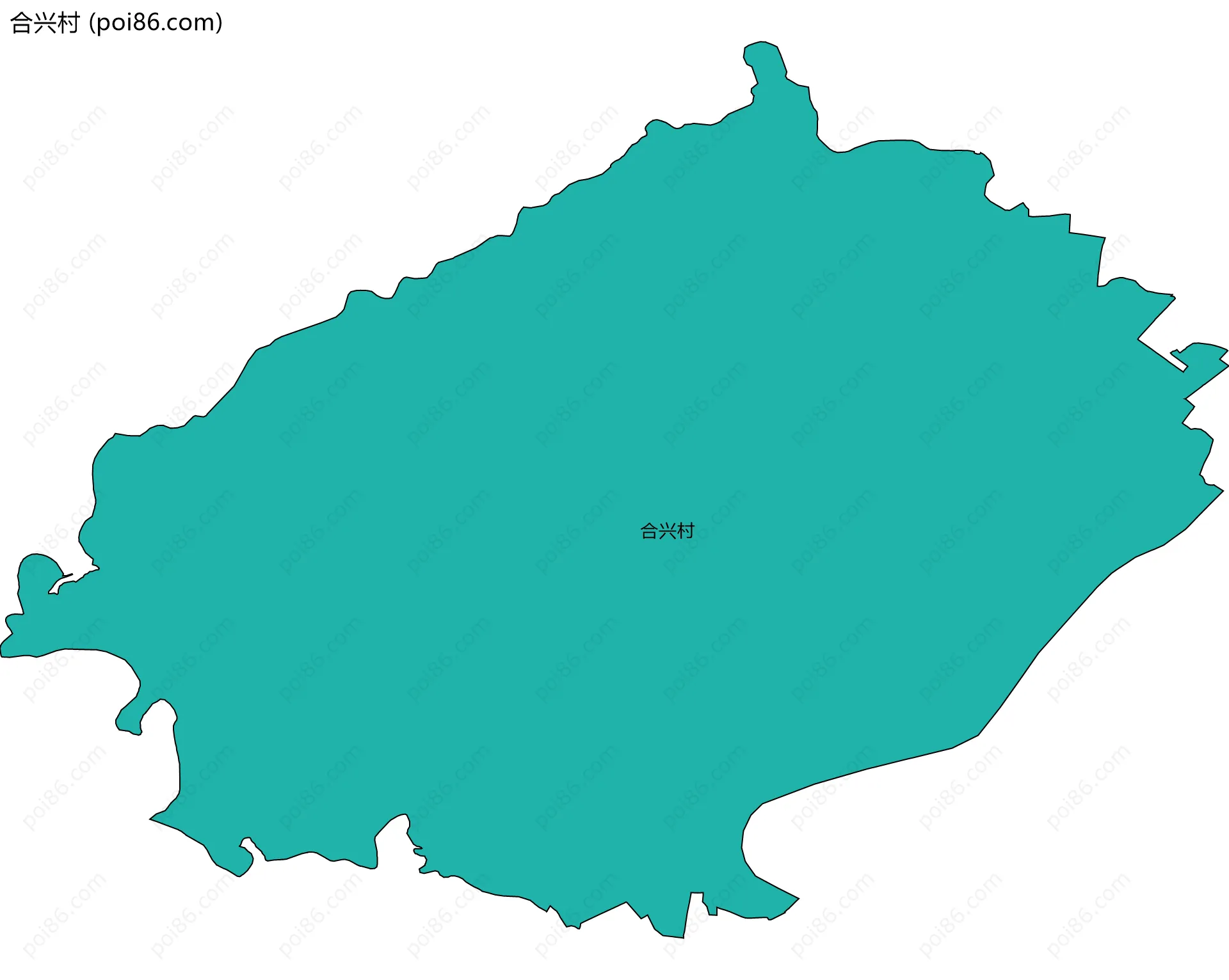 合兴村边界地图
