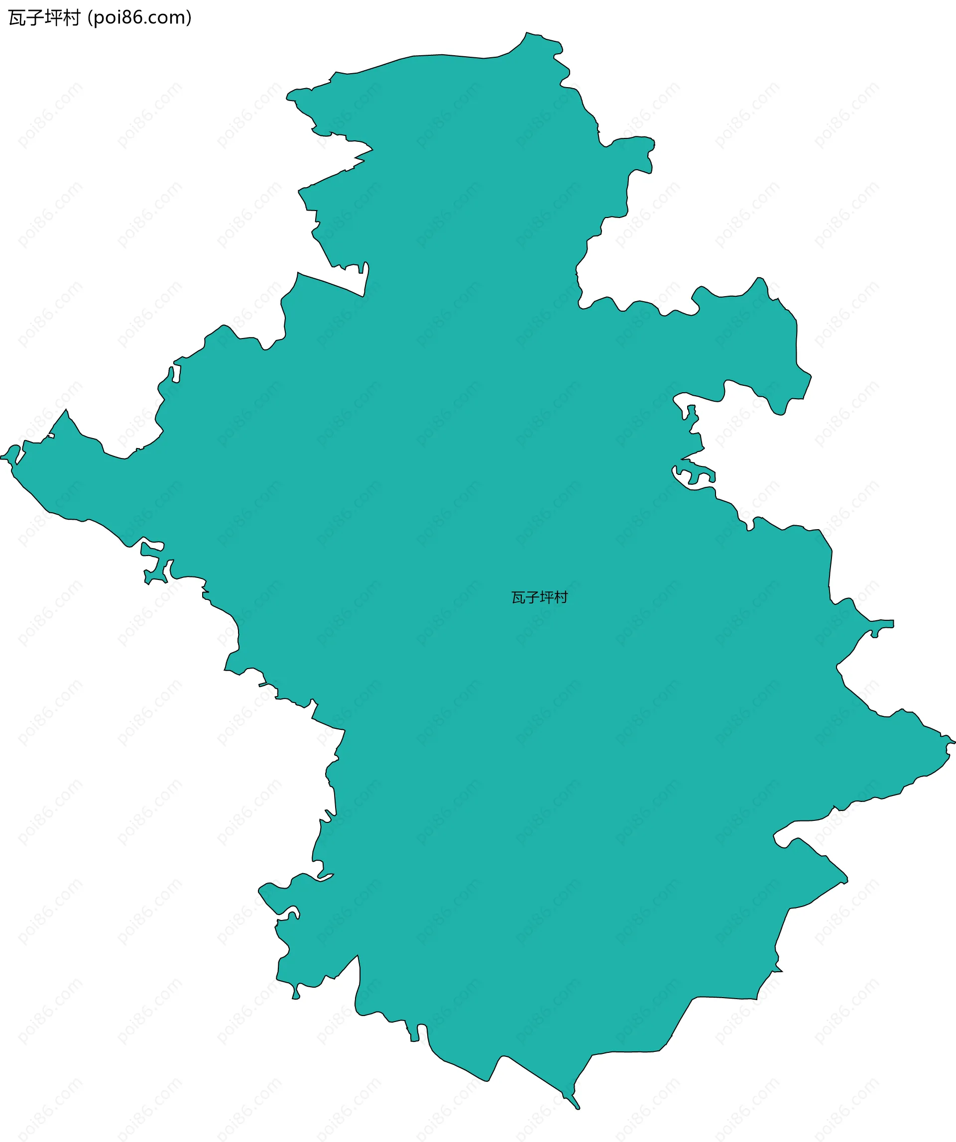 瓦子坪村边界地图